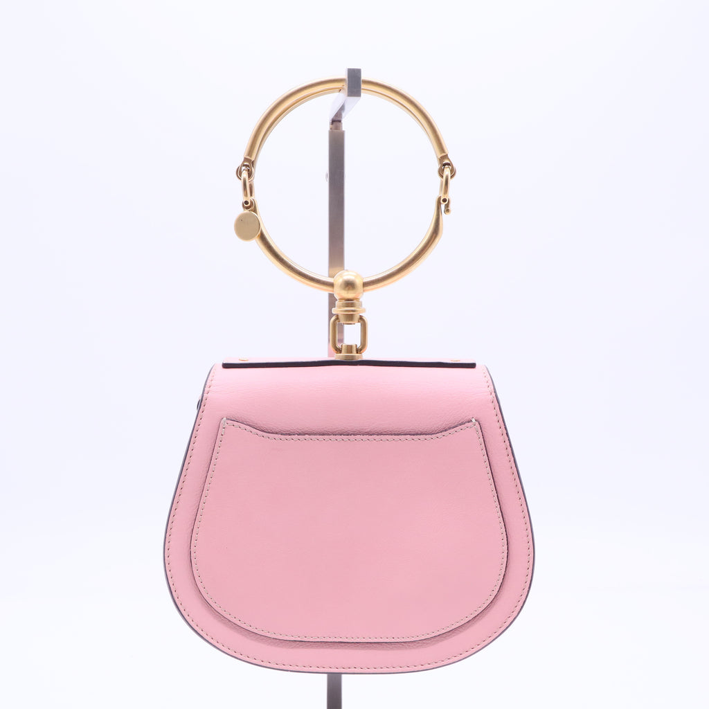 Calfskin leather & Suede Nile Bracelet BagInBlush Pink B20131