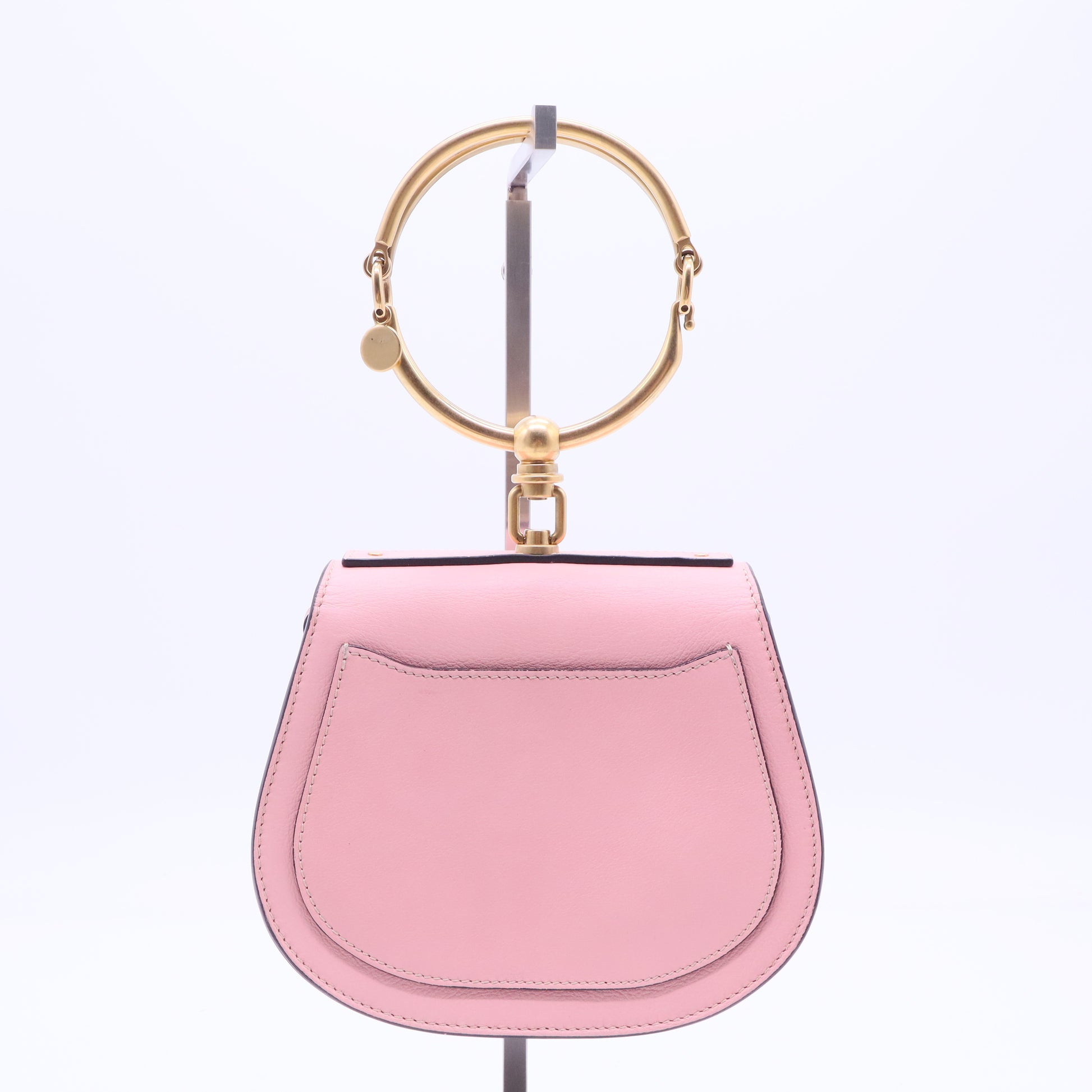Calfskin leather & Suede Nile Bracelet BagInBlush Pink B20131