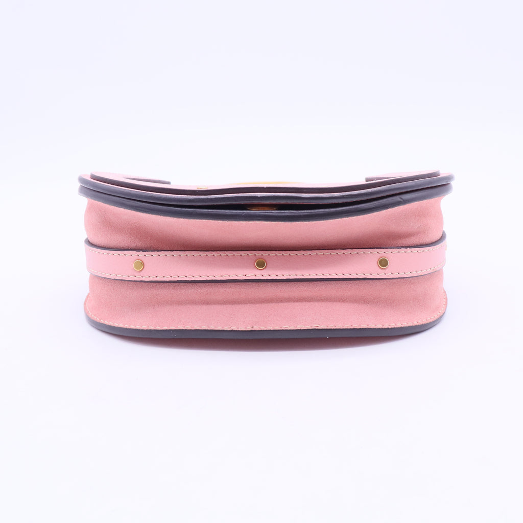 Calfskin leather & Suede Nile Bracelet BagInBlush Pink B20131