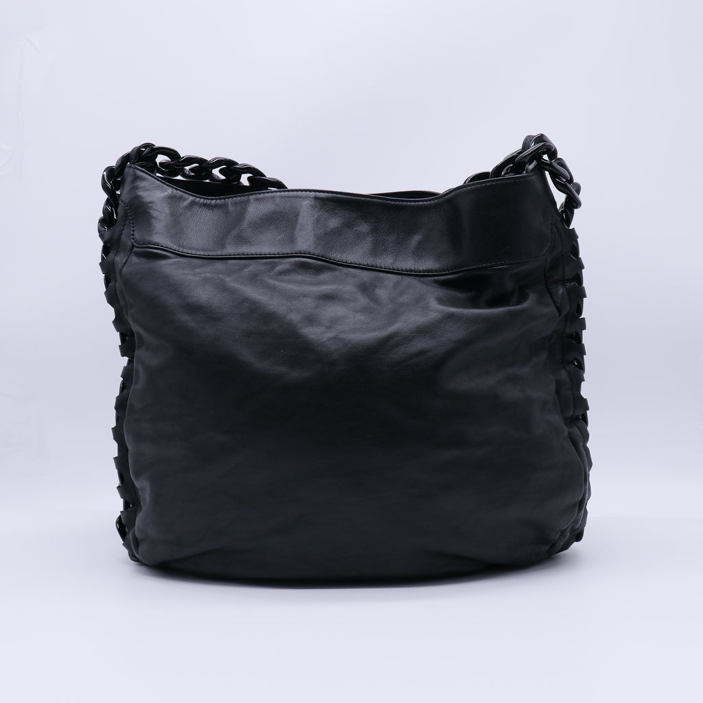 Chanel Calfskin Modern Chain Rhodoid Hobo Bag B22126