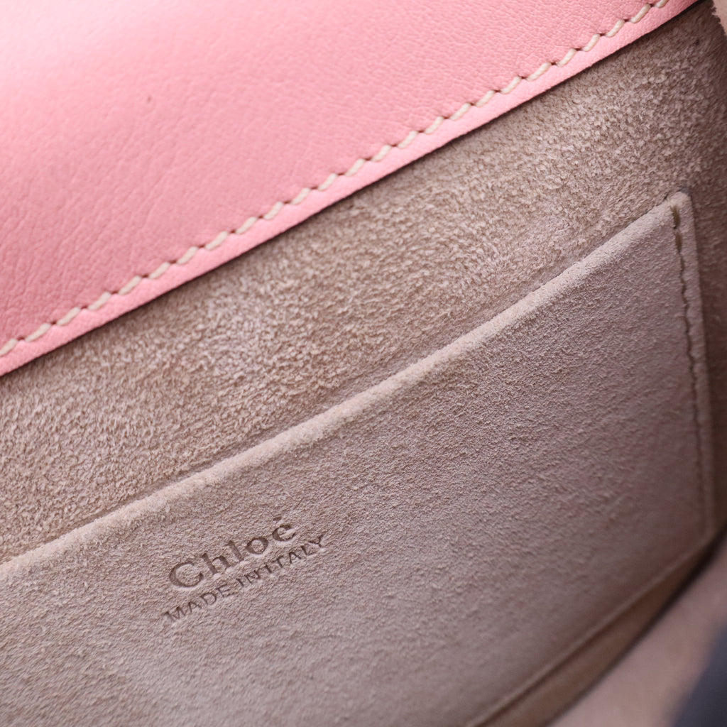 Calfskin leather & Suede Nile Bracelet BagInBlush Pink B20131
