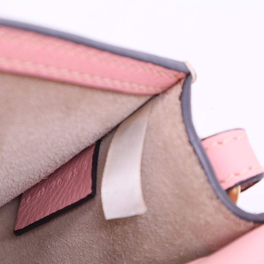 Calfskin leather & Suede Nile Bracelet BagInBlush Pink B20131