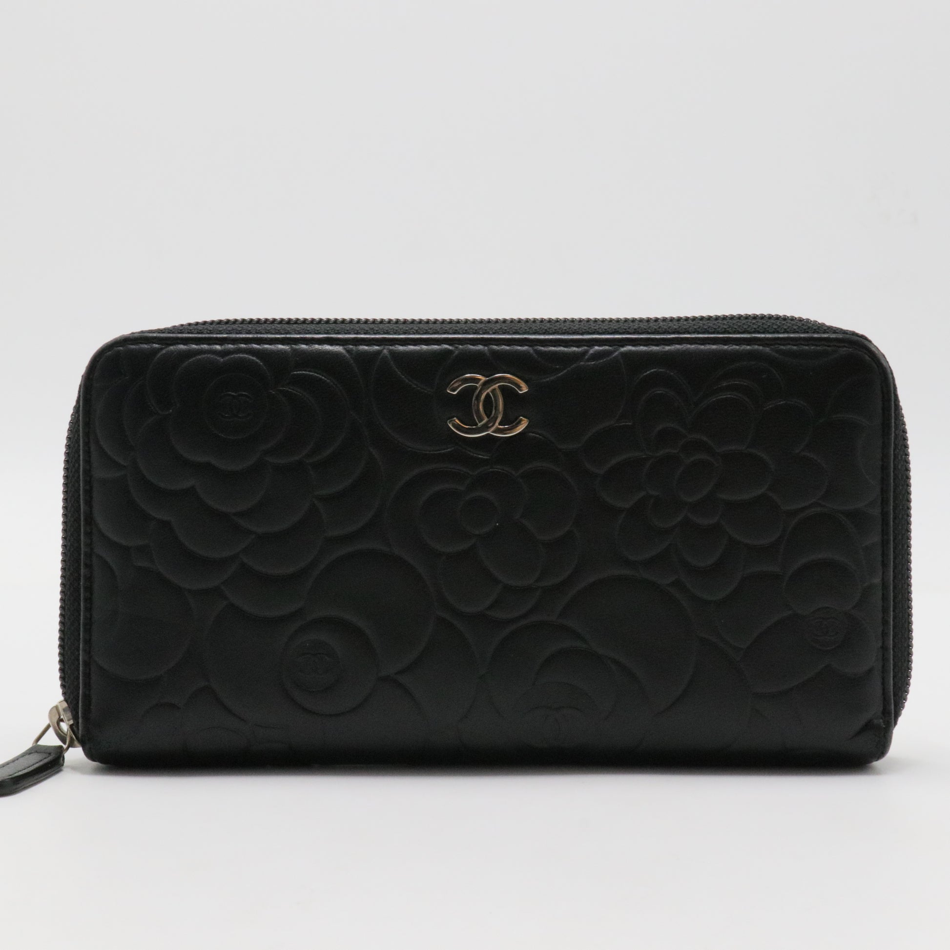 Zip Around Wallet Camellia Lambskin