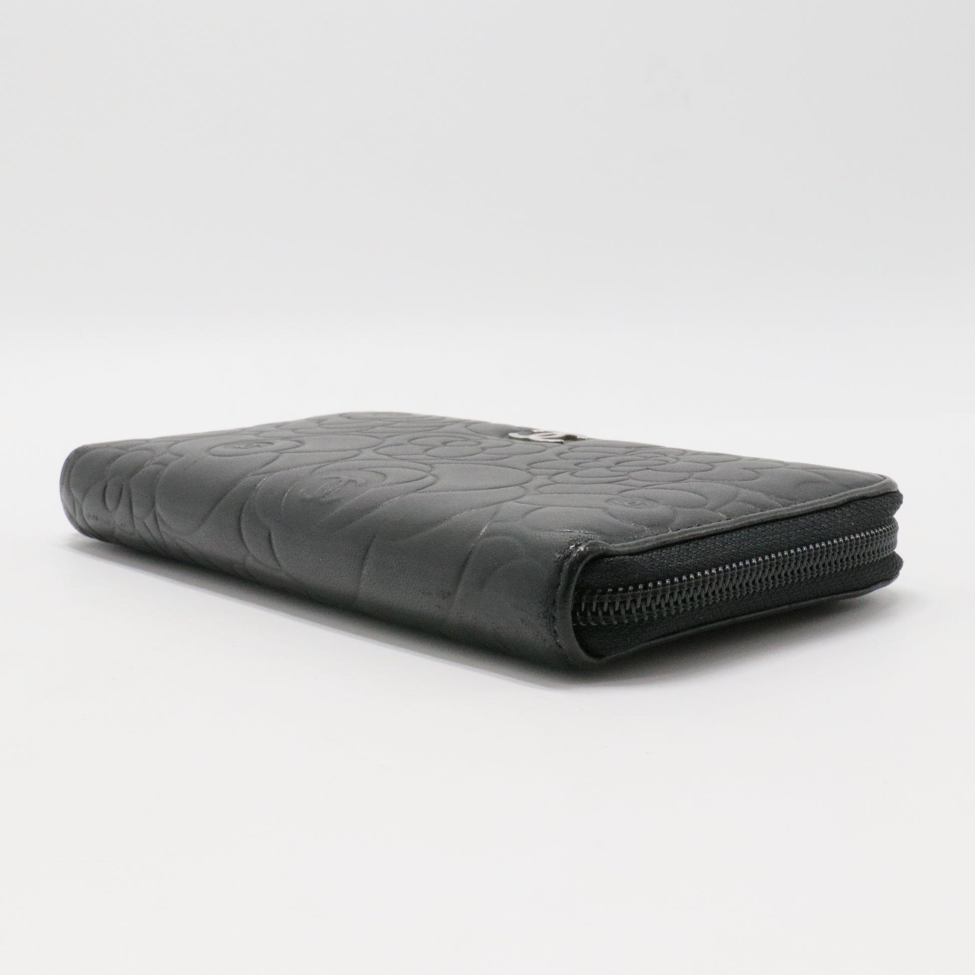 Zip Around Wallet Camellia Lambskin