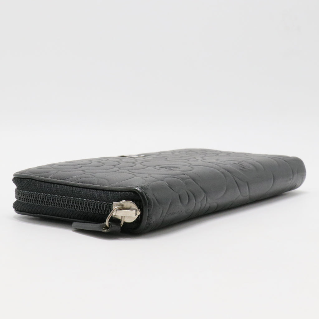 Zip Around Wallet Camellia Lambskin