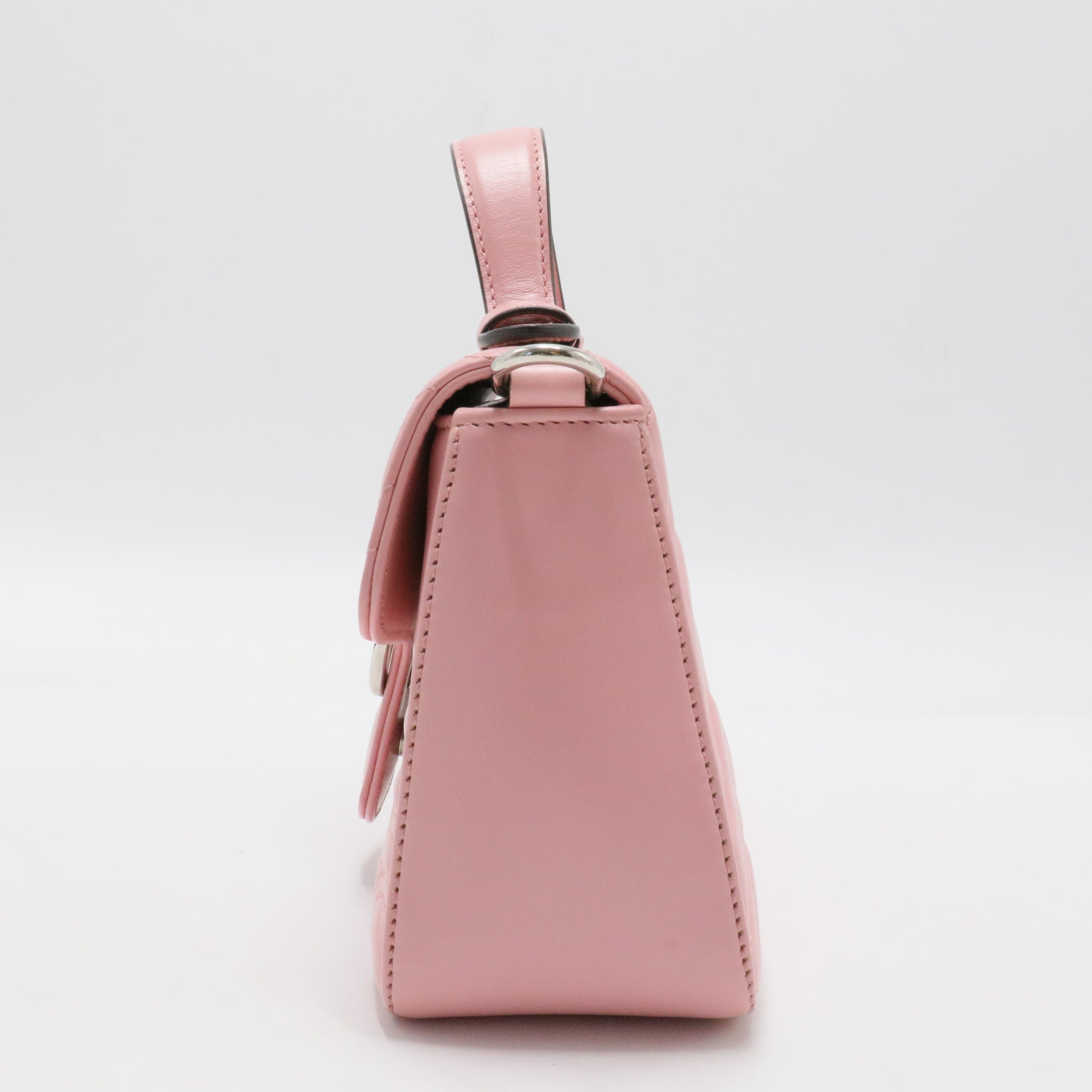 GG Marmont Top Handle Flap Bag Matelasse Leather Mini