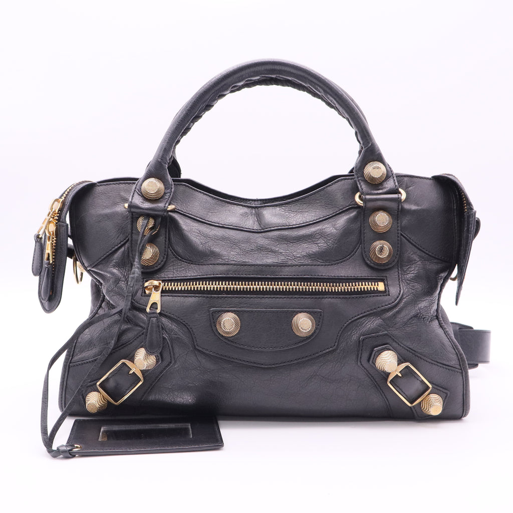 Balenciaga city golden buttton twins