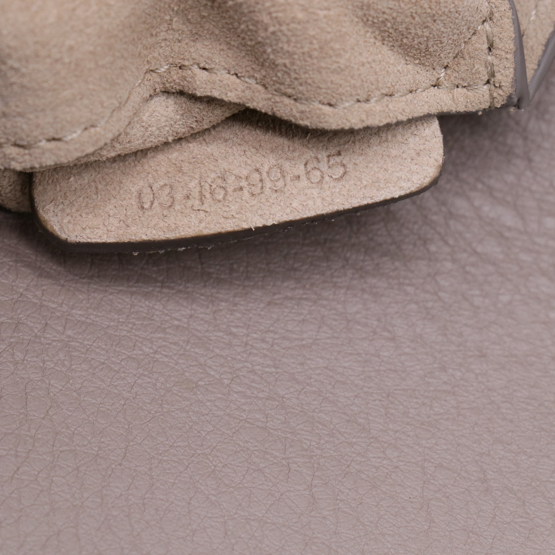 Suede Calfskin Small Faye Shoulder Bag Motty Grey B21871