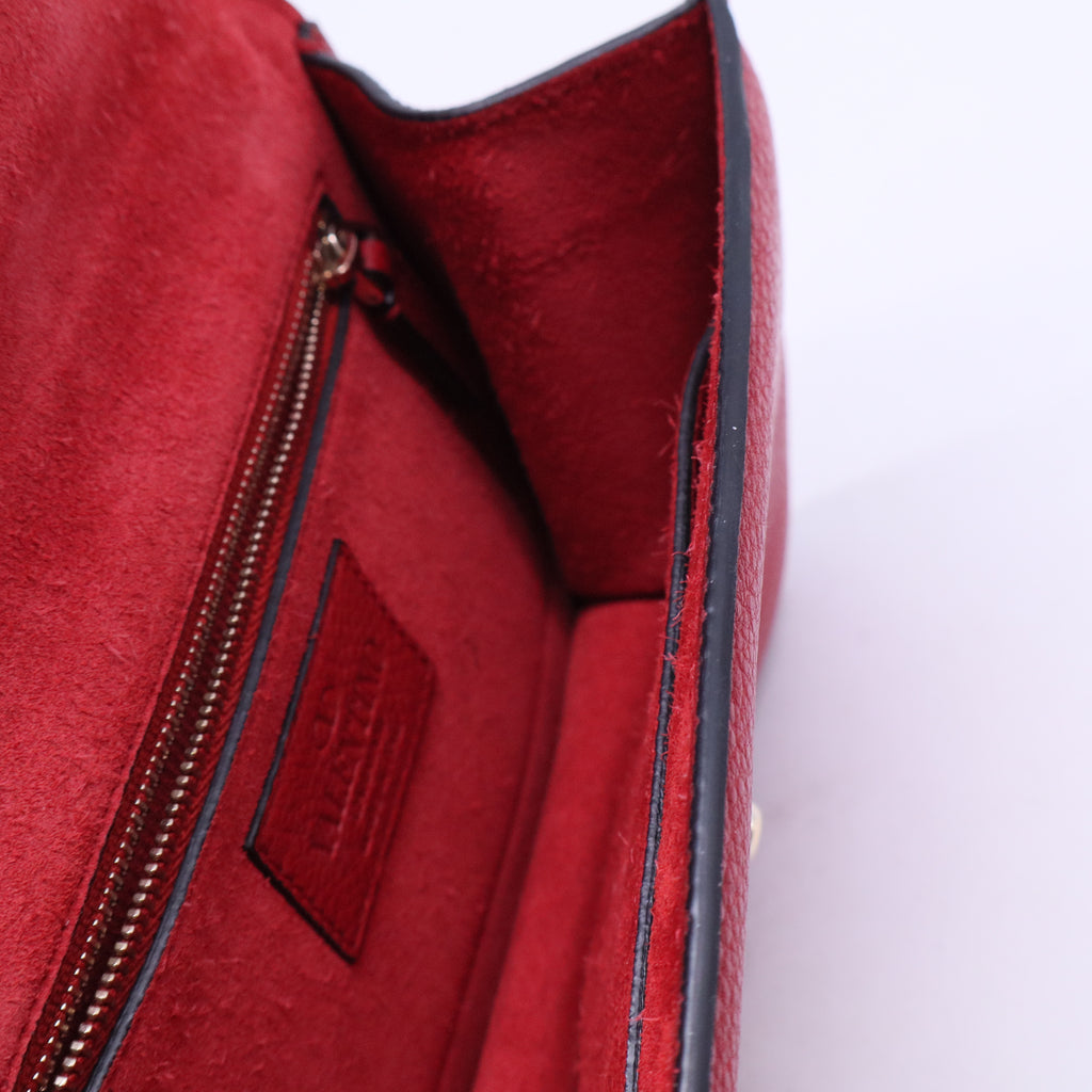Glam Lock Shoulder Bag Leather Mini B20629