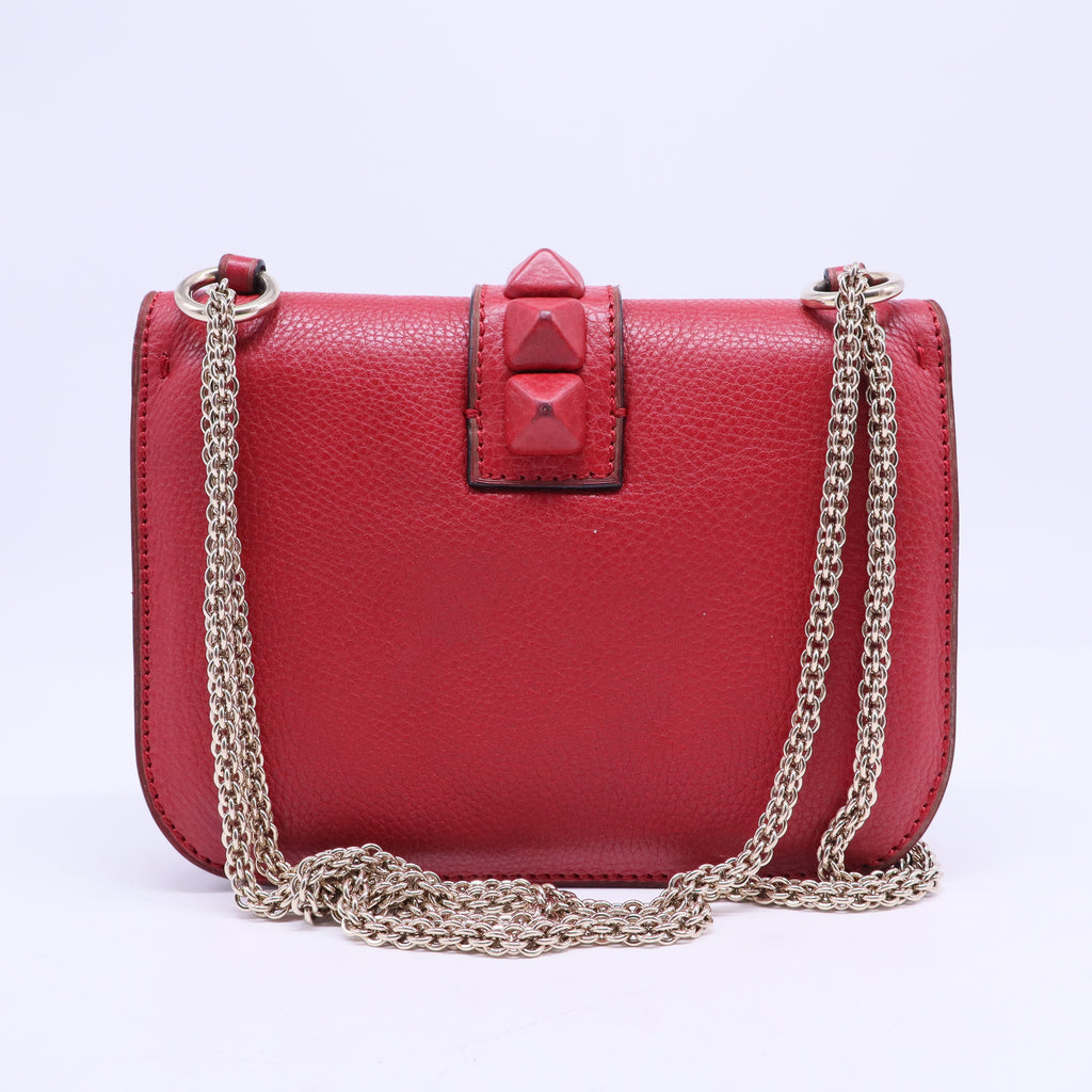 Glam Lock Shoulder Bag Leather Mini B20629
