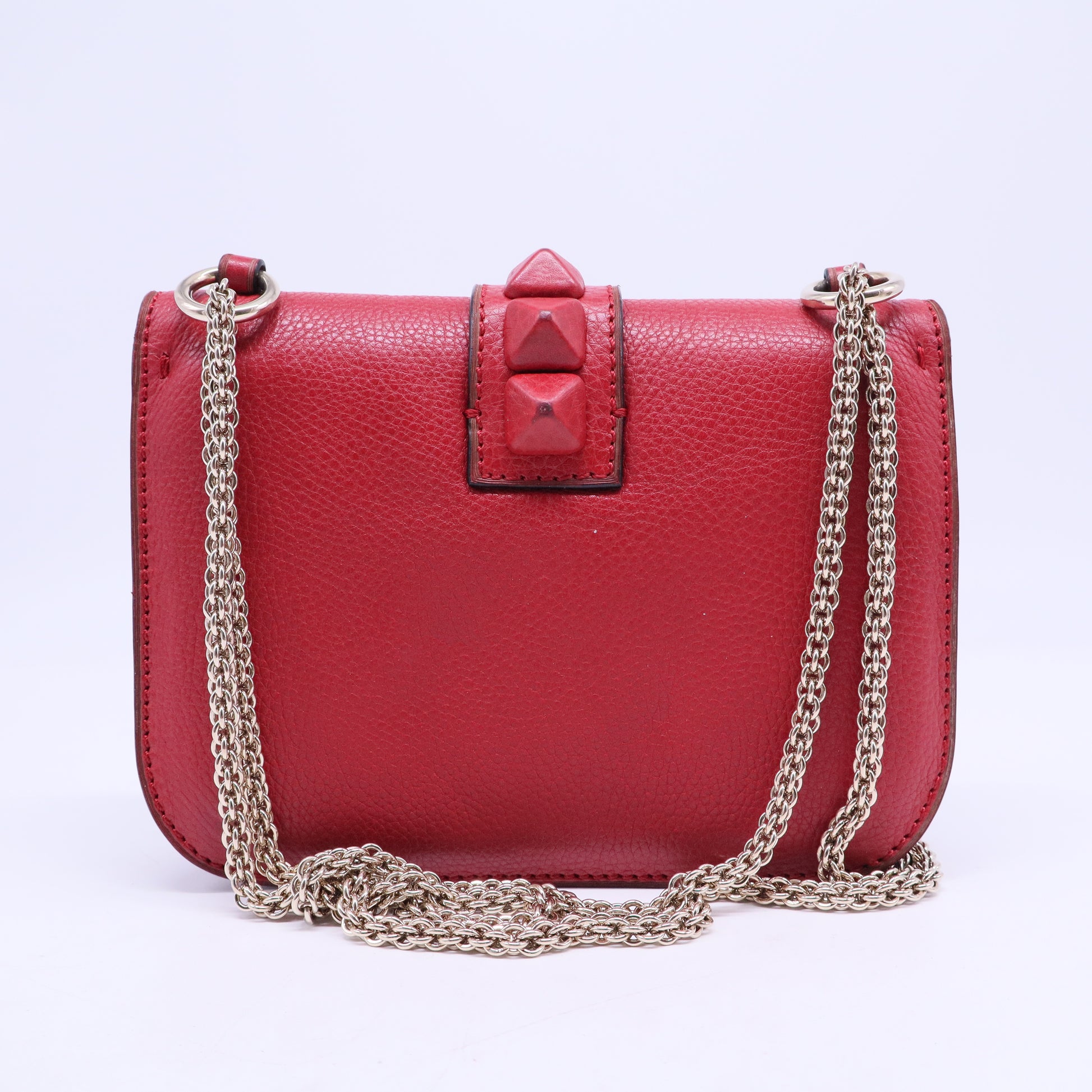 Glam Lock Shoulder Bag Leather Mini B20629