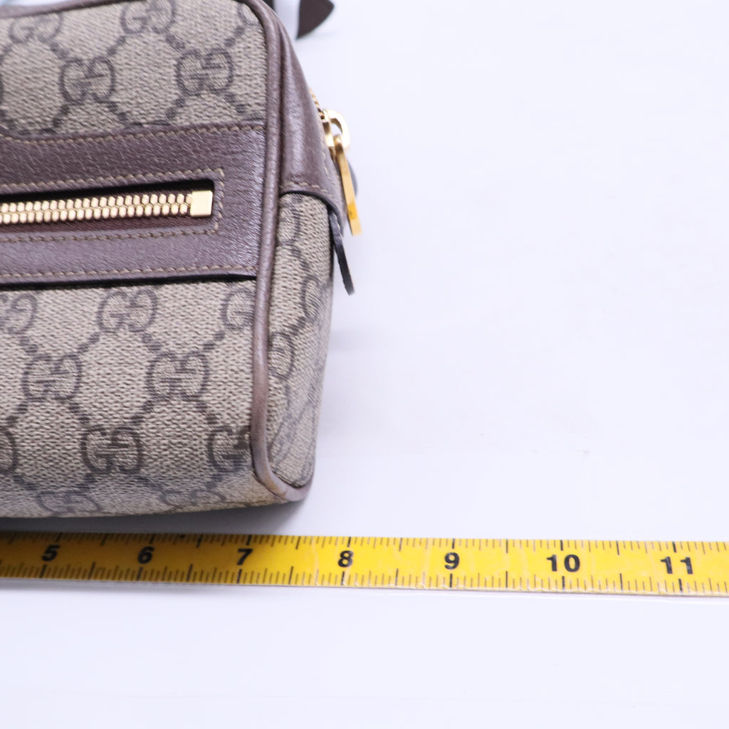 GG Supreme Monogram Web Mini Ophidia Shoulder Bag Brown