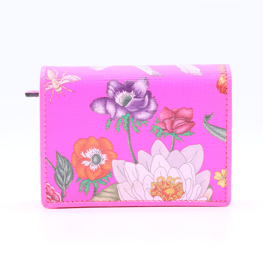 Zumi Card Case Flora Print Bifold Wallet