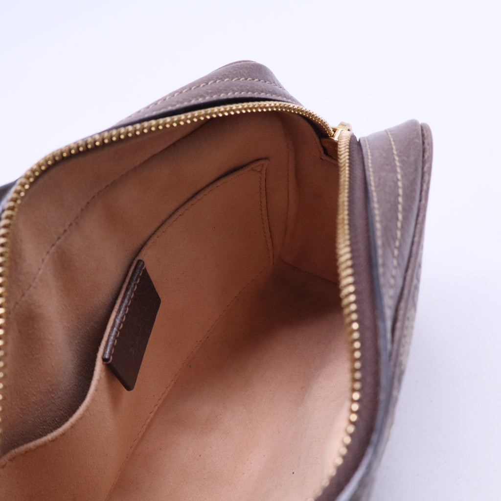 GG Supreme Monogram Web Mini Ophidia Shoulder Bag Brown