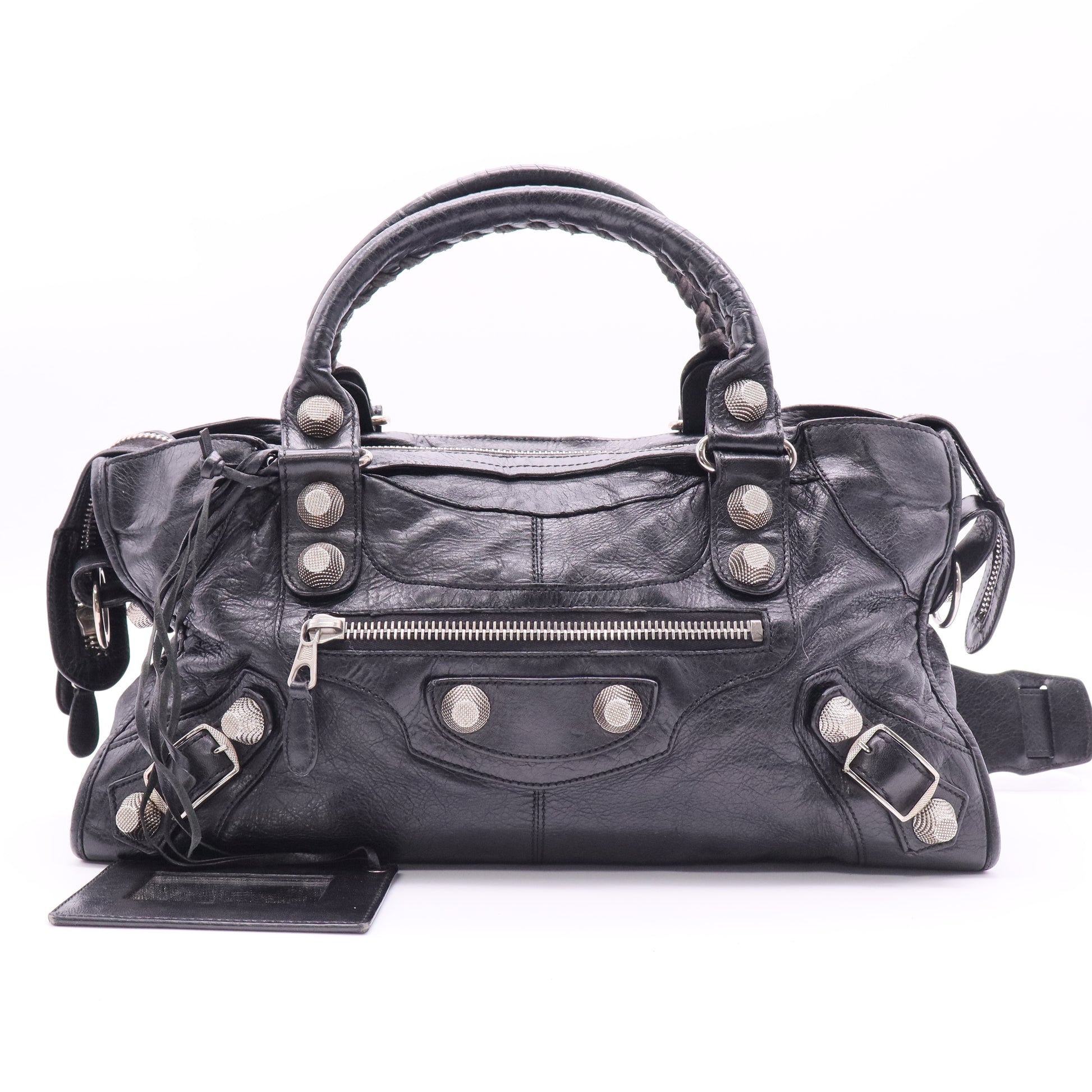 Balenciaga Black Leather city bag twins