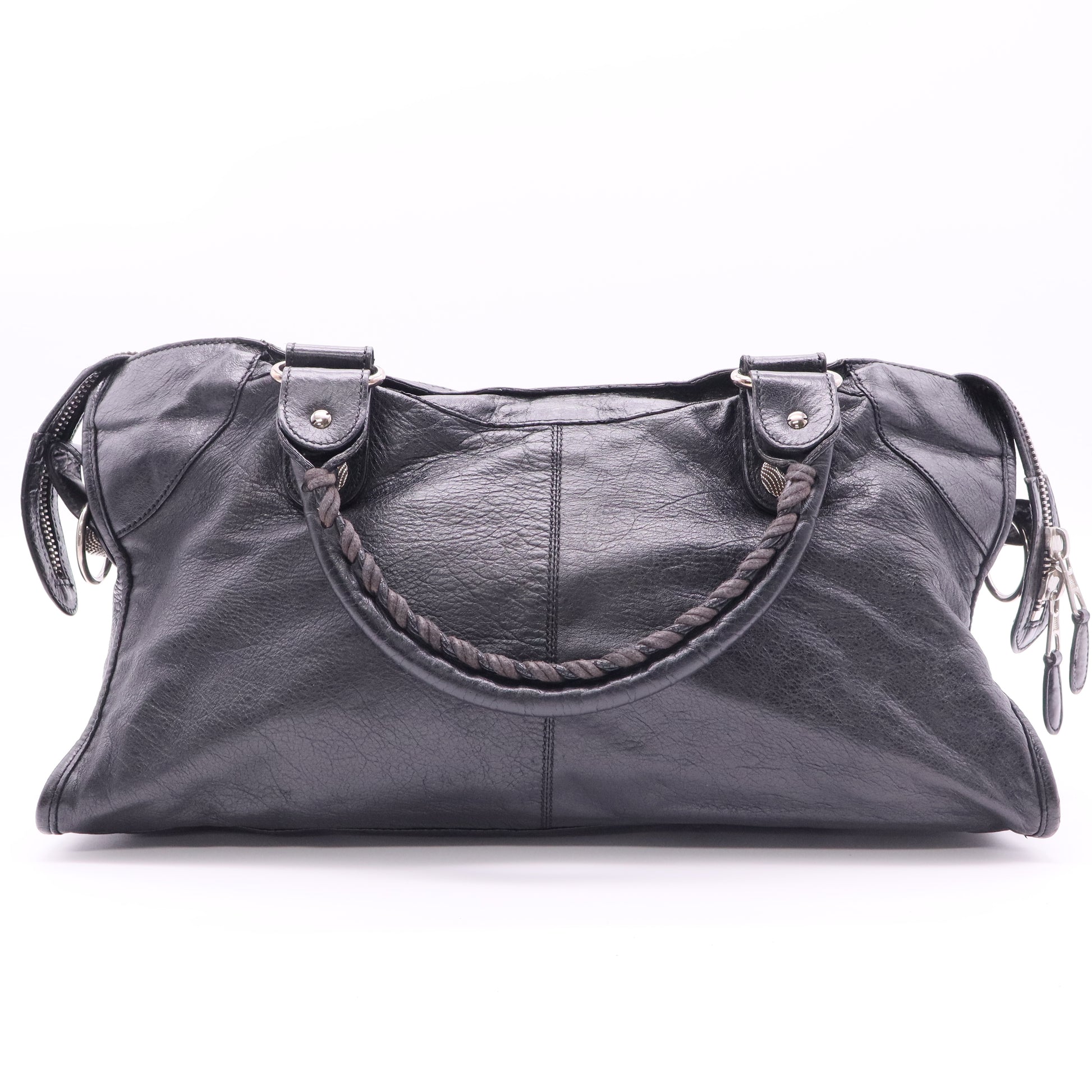 Balenciaga Black Leather city bag twins