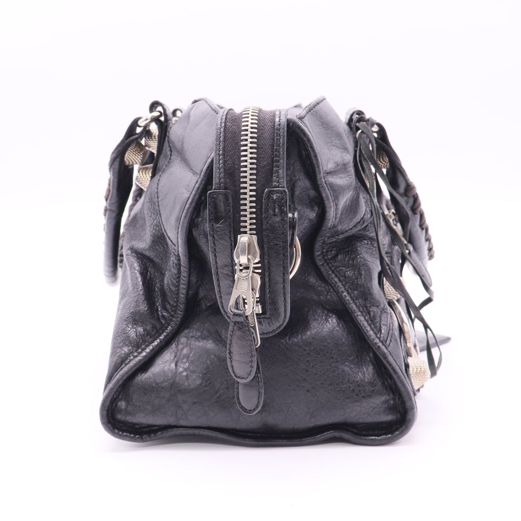 Balenciaga Black Leather city bag twins