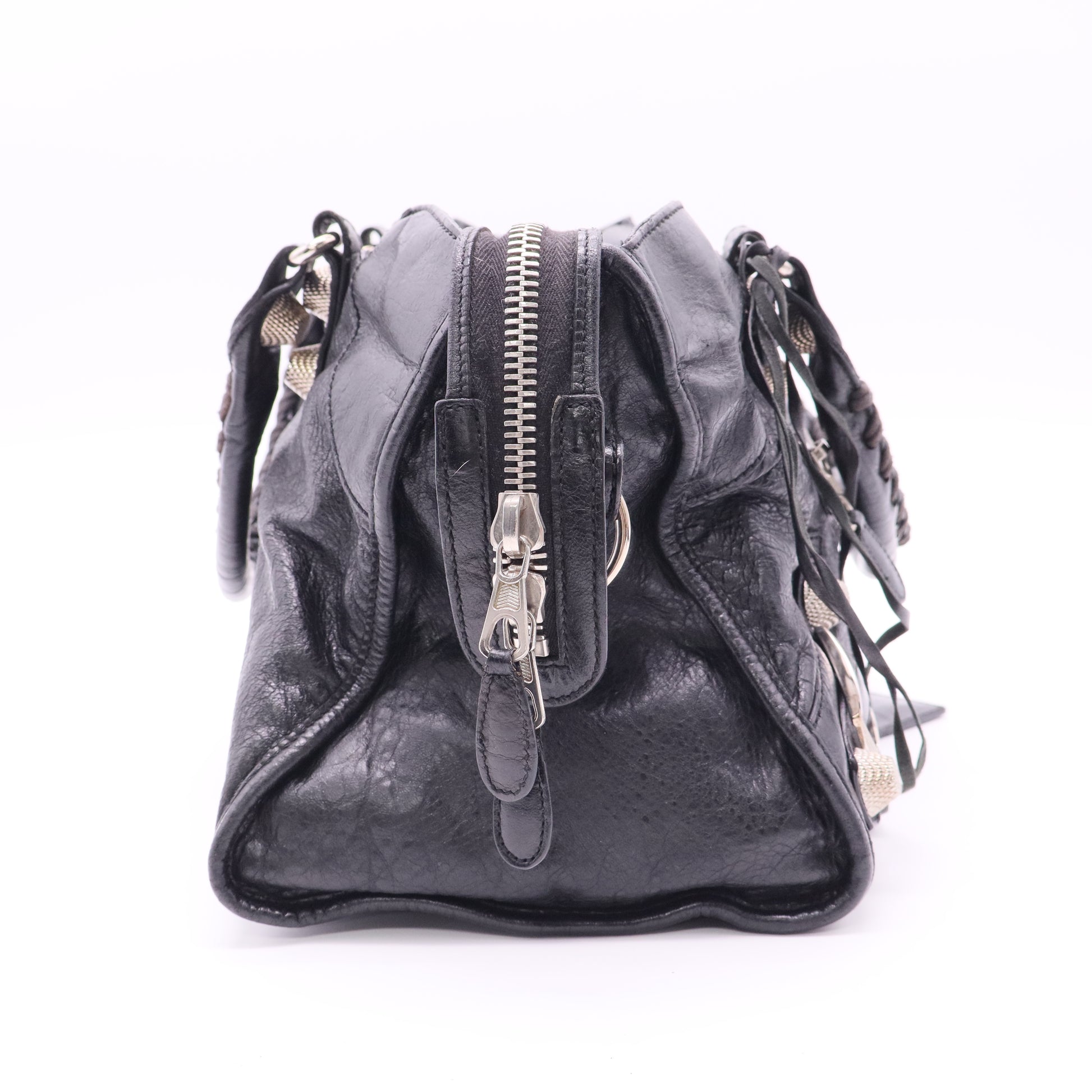 Balenciaga Black Leather city bag twins