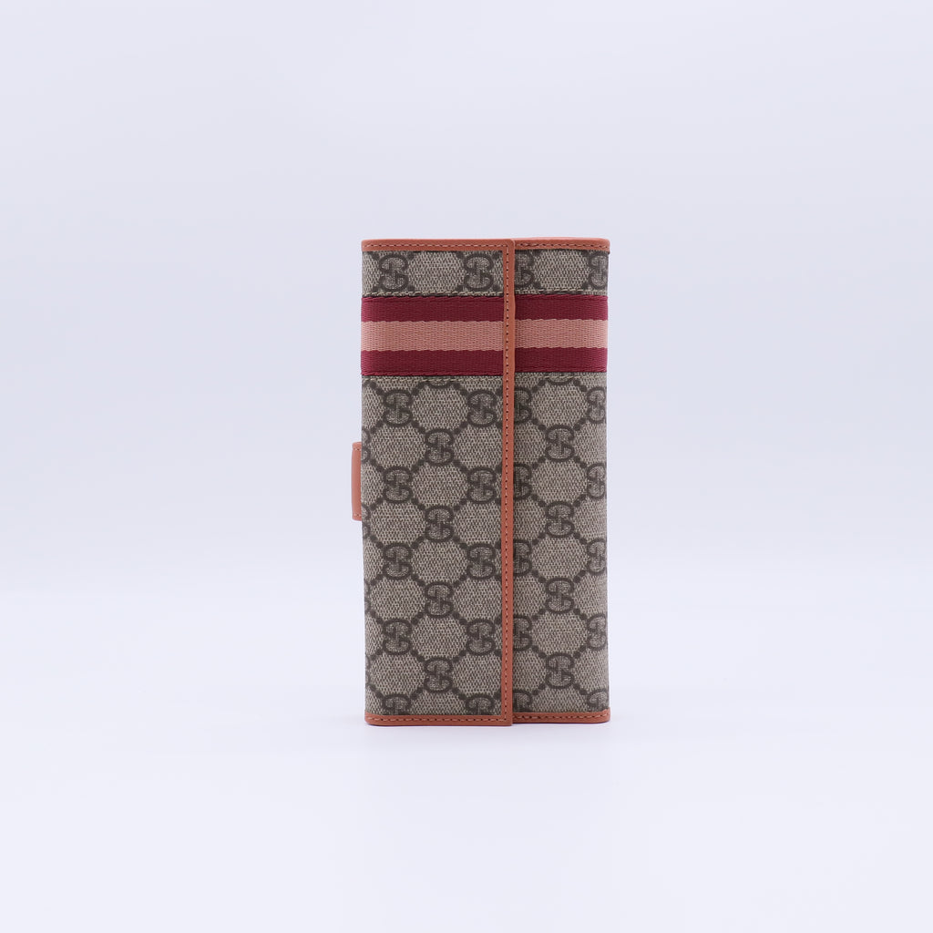 Gucci GG Canvas Web Compact Wallet W21467