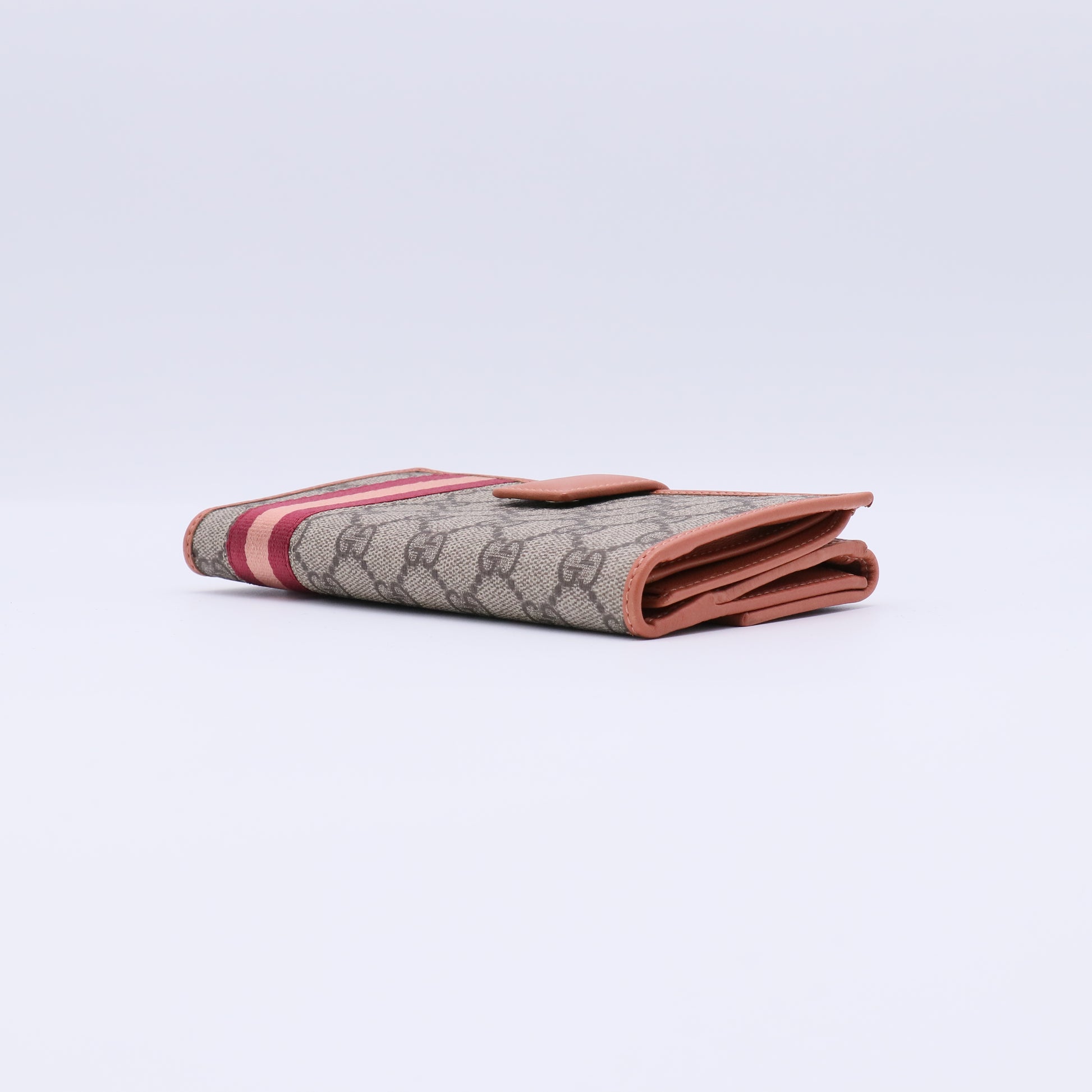 Gucci GG Canvas Web Compact Wallet W21467