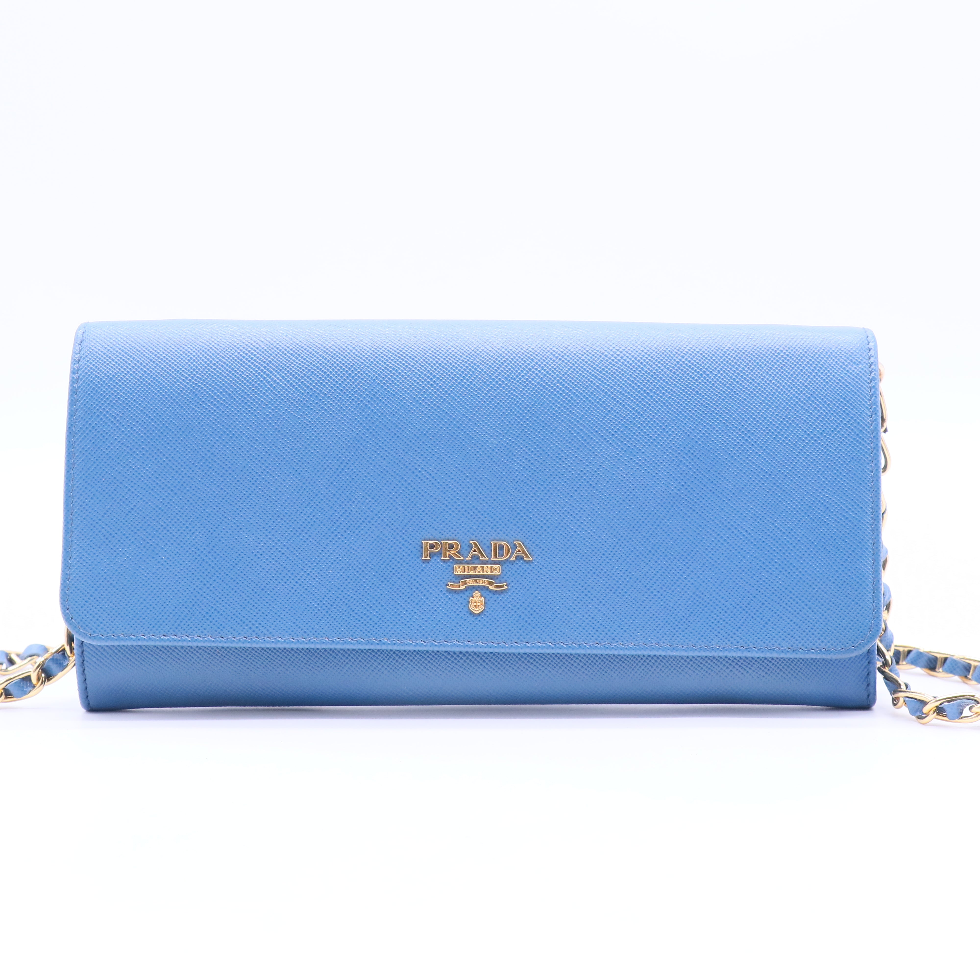 Saffiano Leather Bi-Fold Long Wallet Blue – LAW DIVINE LUX