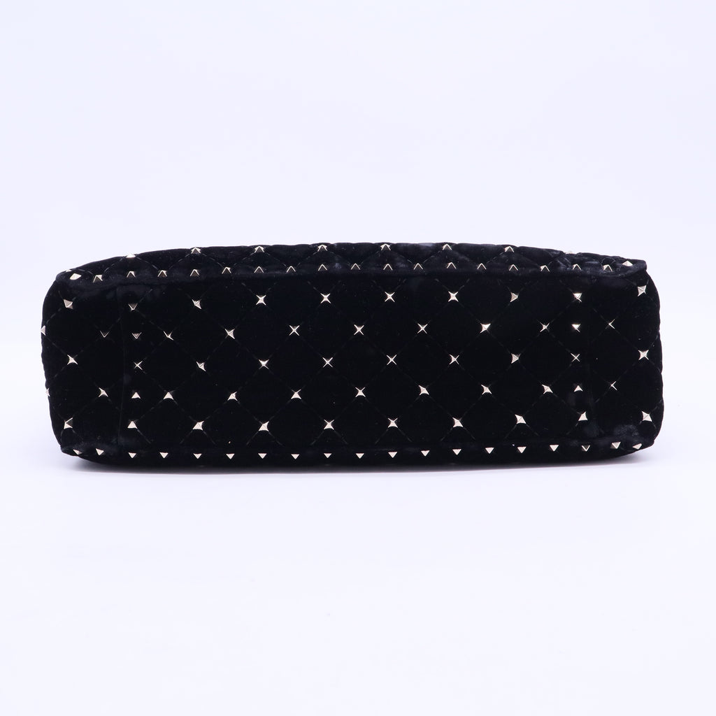 Valentino Garavani Valentino Velvet Rockstud Spike Up Shoulder Bag Black B20203