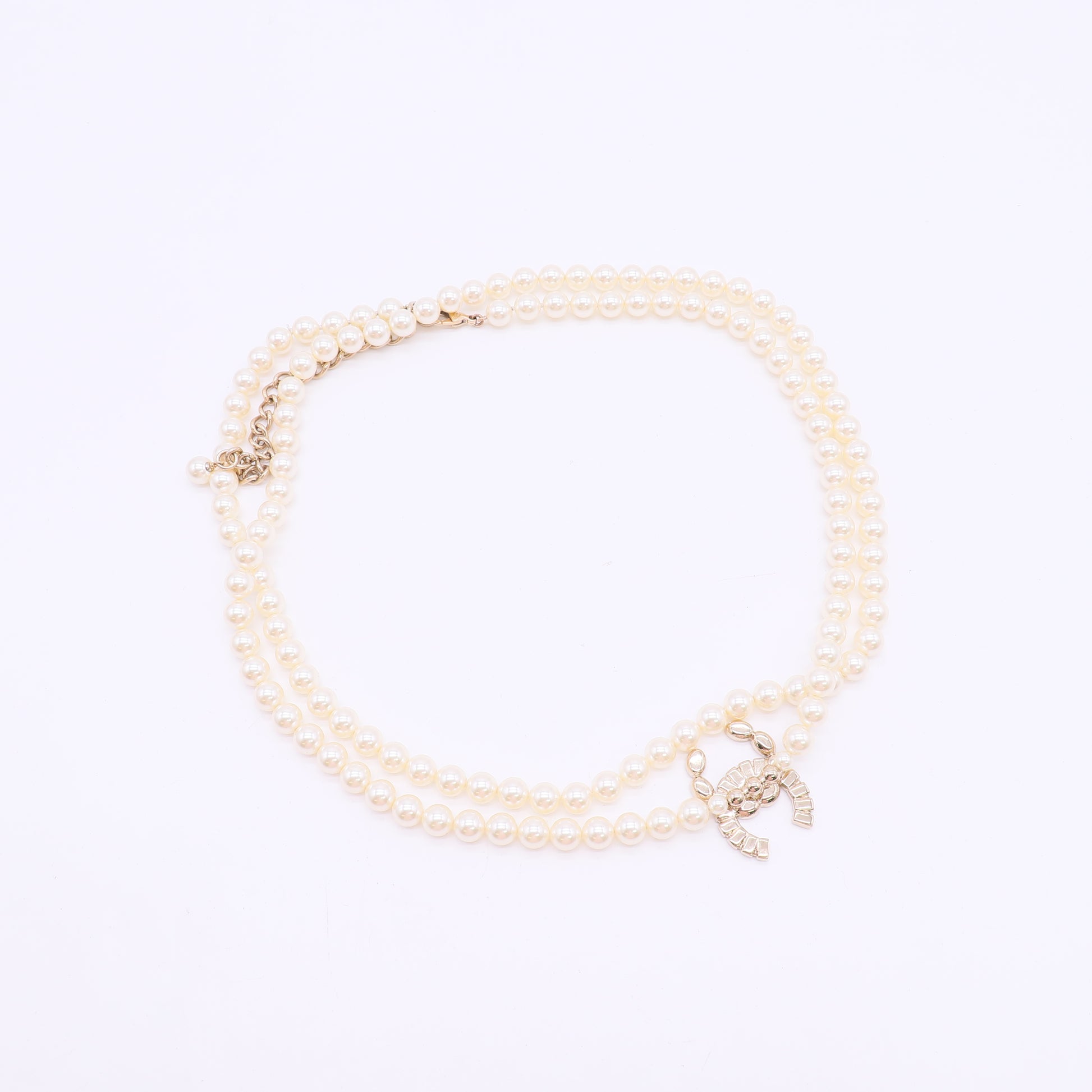 Chanel Vintage Double-Strand CC Pendant Necklace W23020