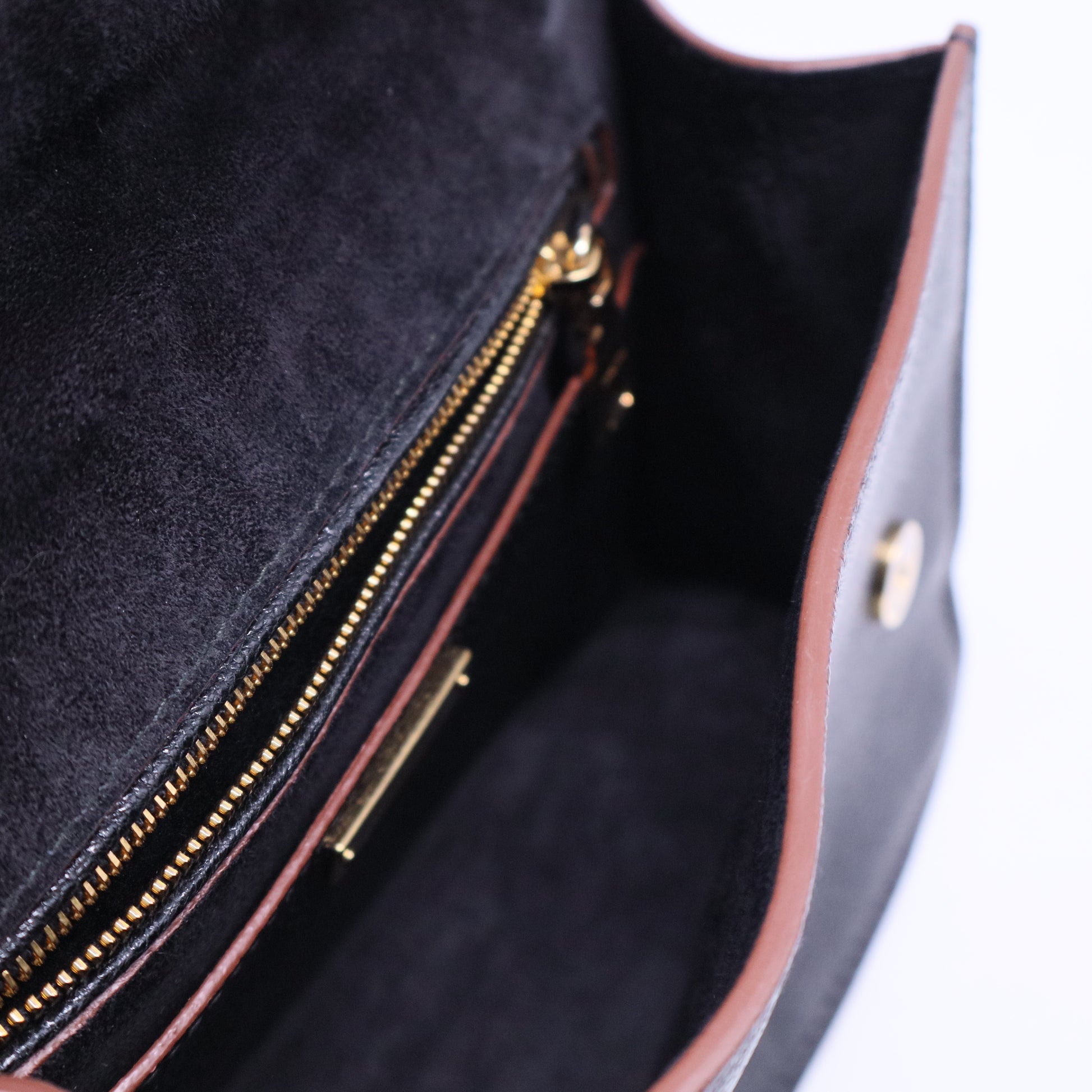 Goatskin Madras Soft Calf Crystal Embellished Shoulder Bag Black B20862