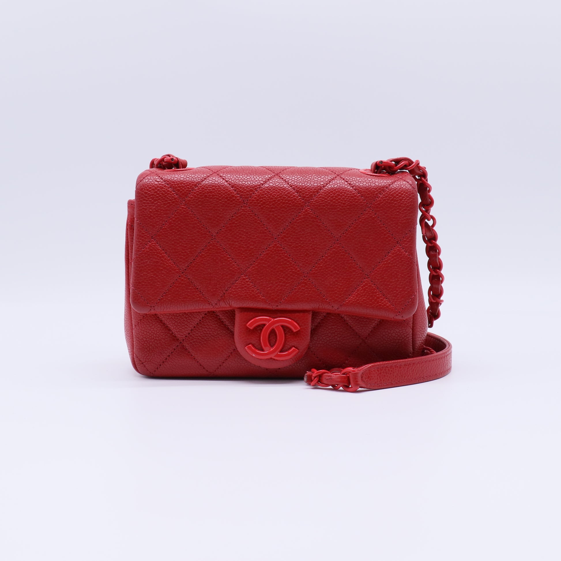 Chanel Caviar Quilted Incognito Mini Square Flap Bag B22070