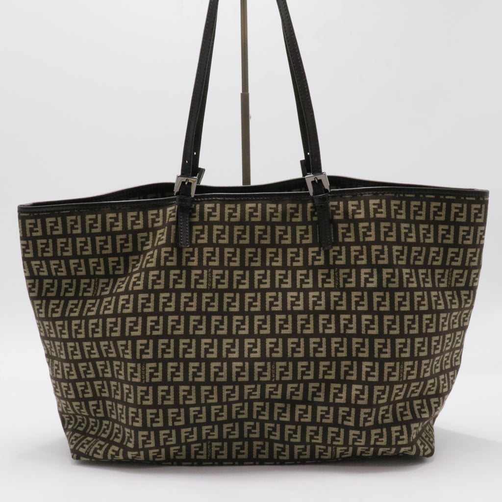 Leather-Trimmed Zucchino Tote