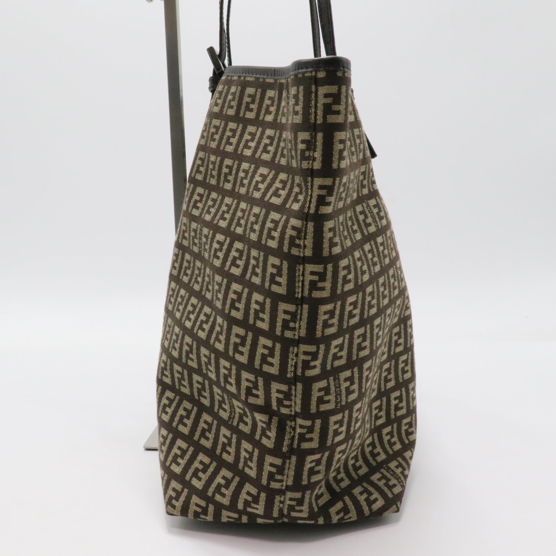 Leather-Trimmed Zucchino Tote
