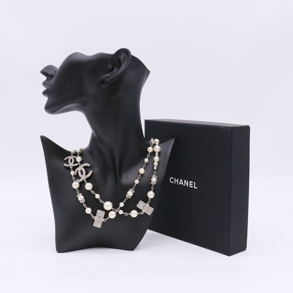 Chanel CC Faux  Bead Long Necklace W22992