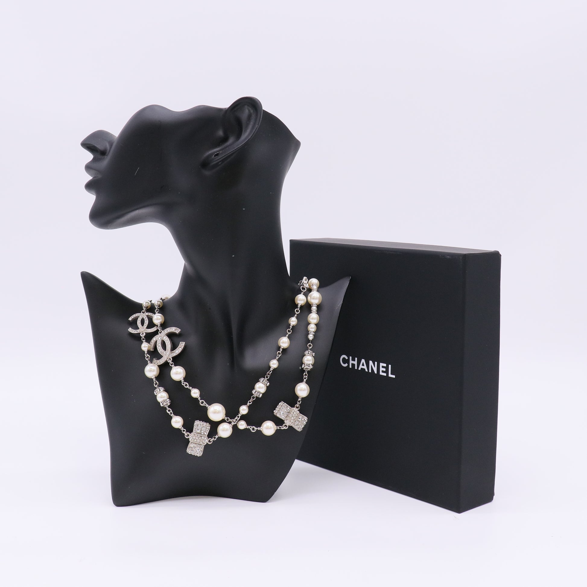 Chanel CC Faux  Bead Long Necklace W22992