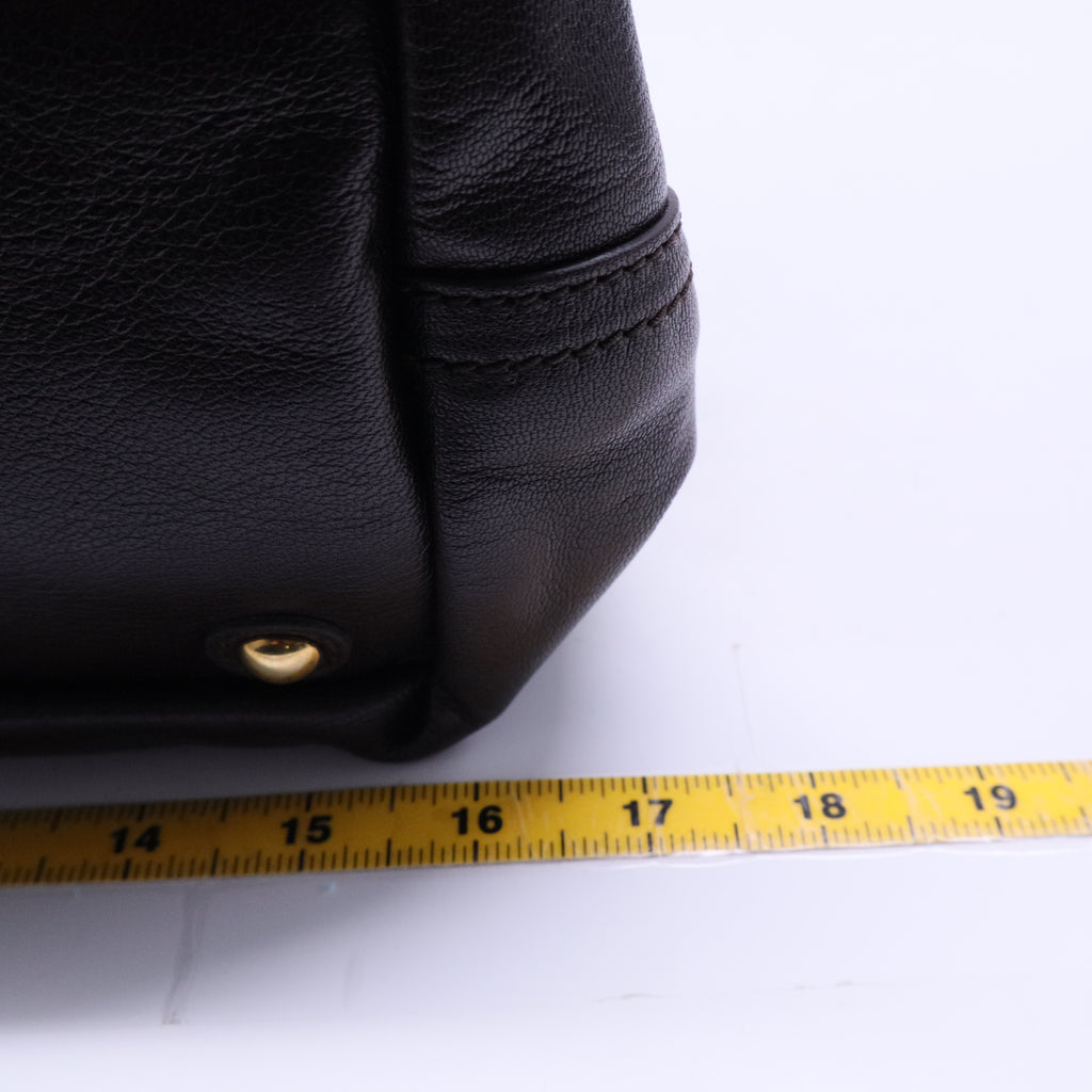 Yves Saint Laurent Brown Chevre Leather Rock Stud Large Easy Y B20820