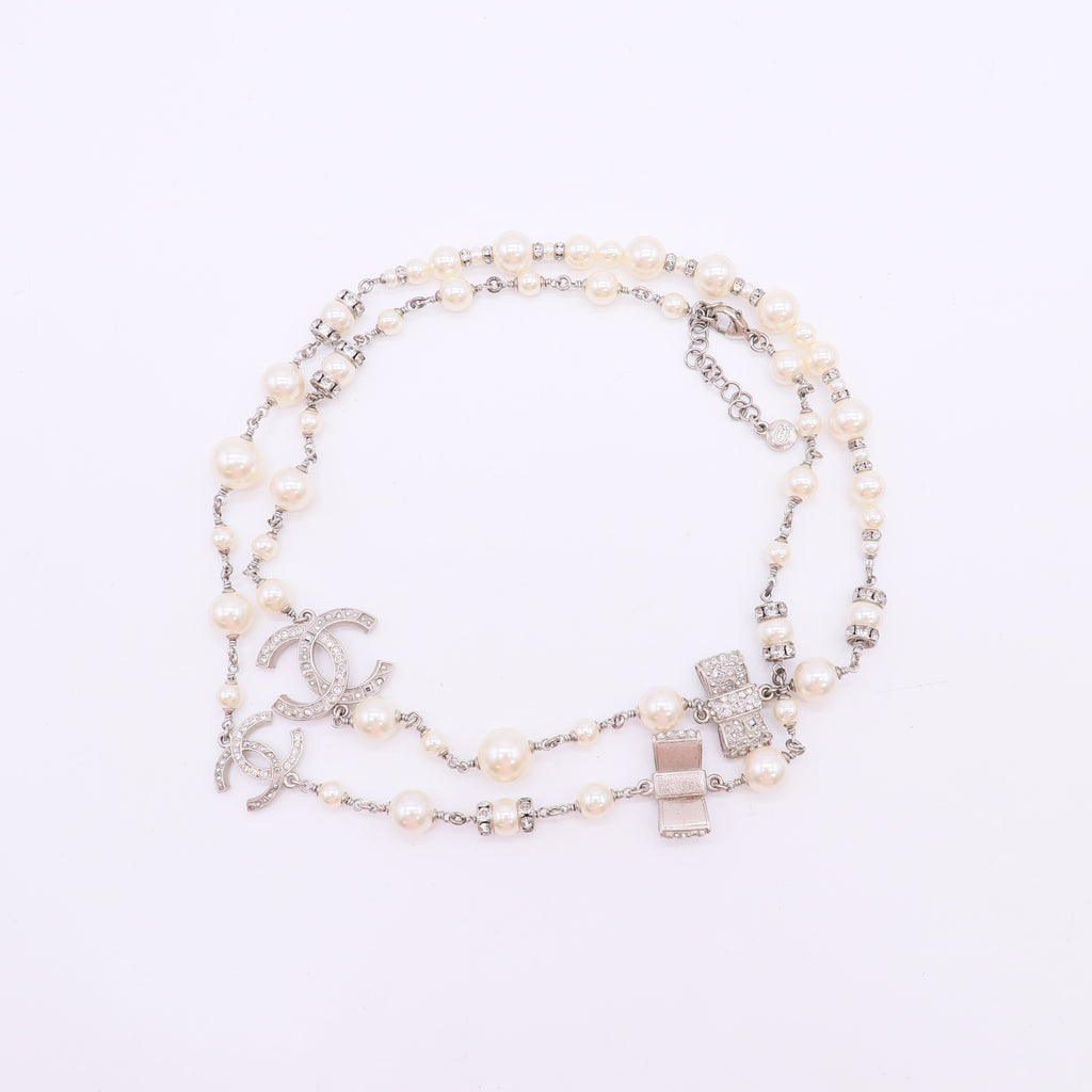 Chanel CC Faux  Bead Long Necklace W22992