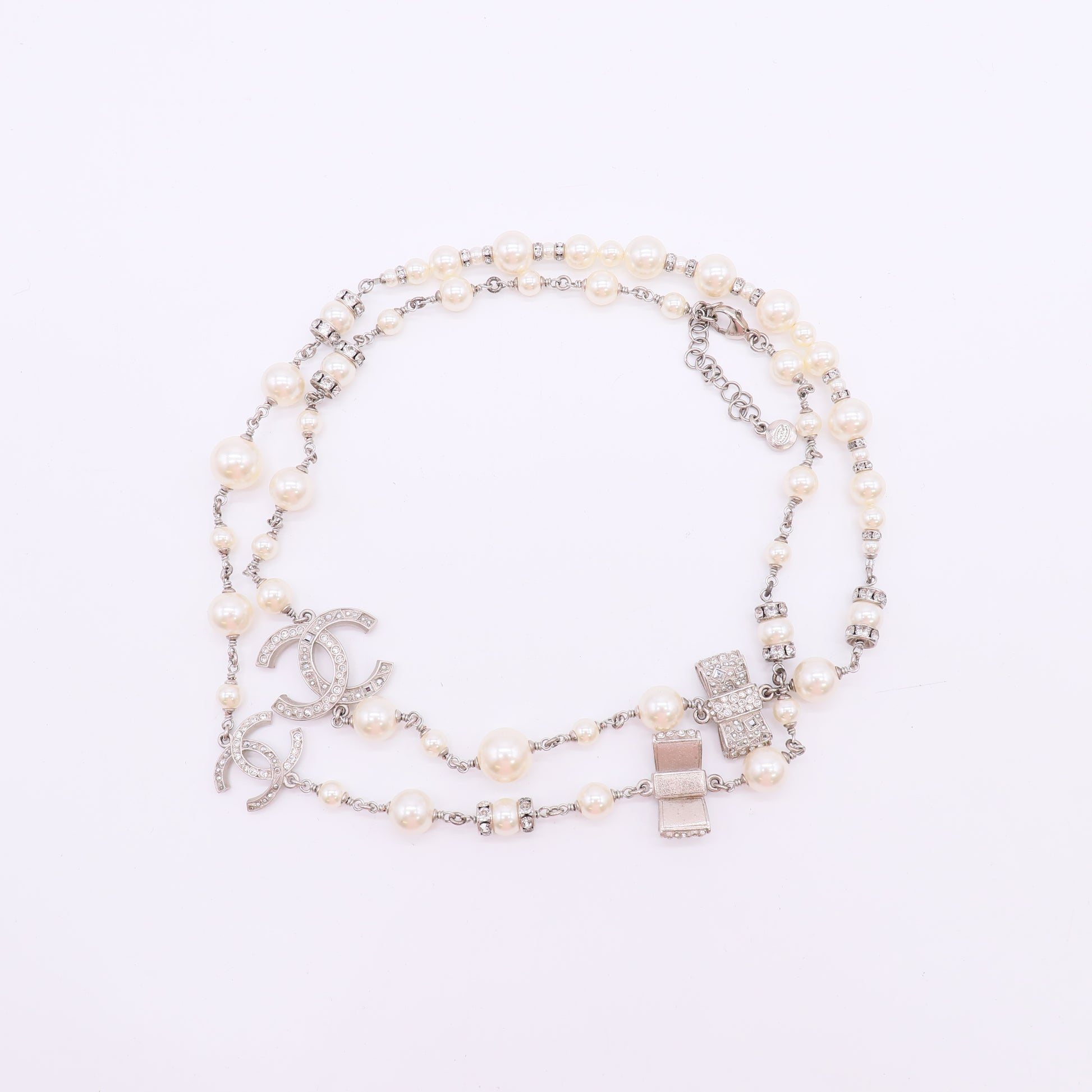 Chanel CC Faux  Bead Long Necklace W22992