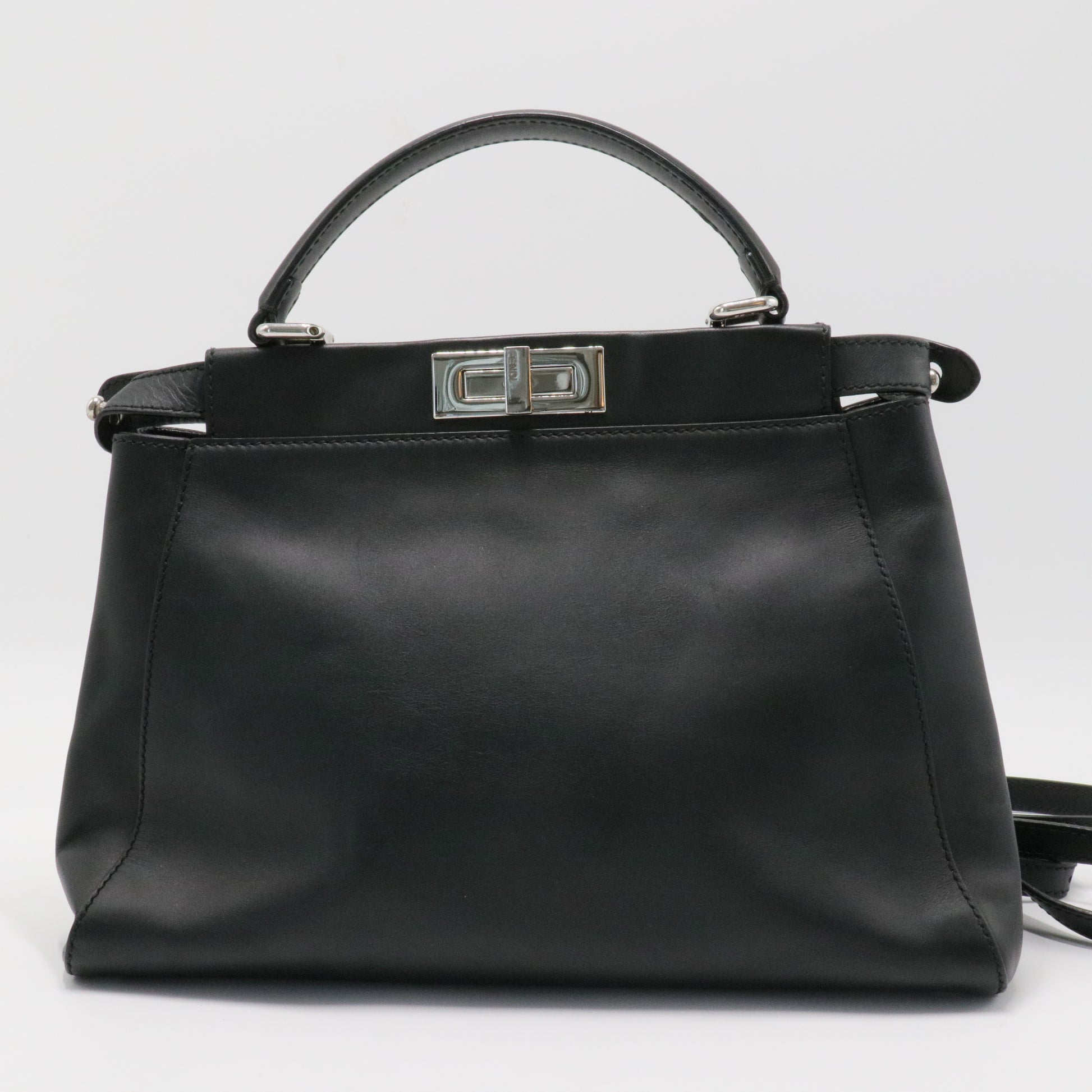 Peekaboo Bag Leather with Tortoise Detail Regular