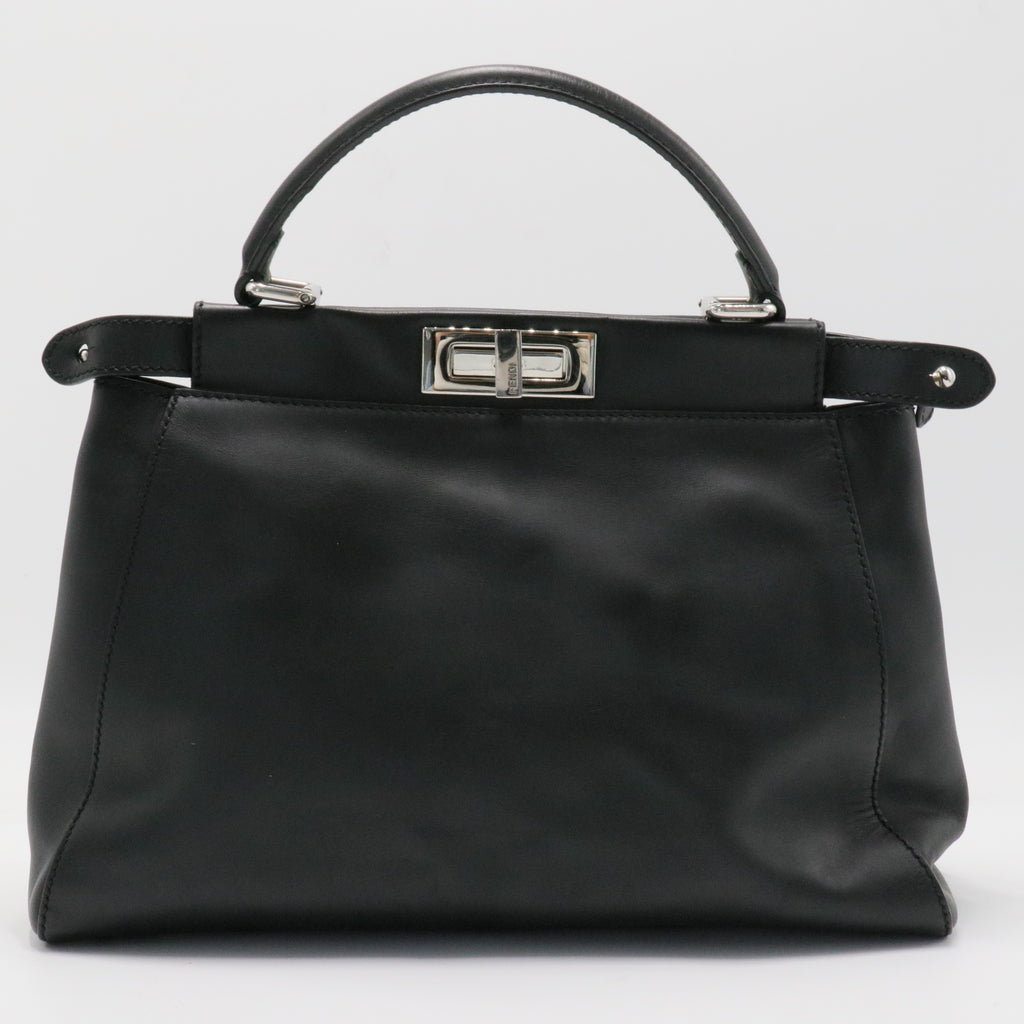 Peekaboo Bag Leather with Tortoise Detail Regular