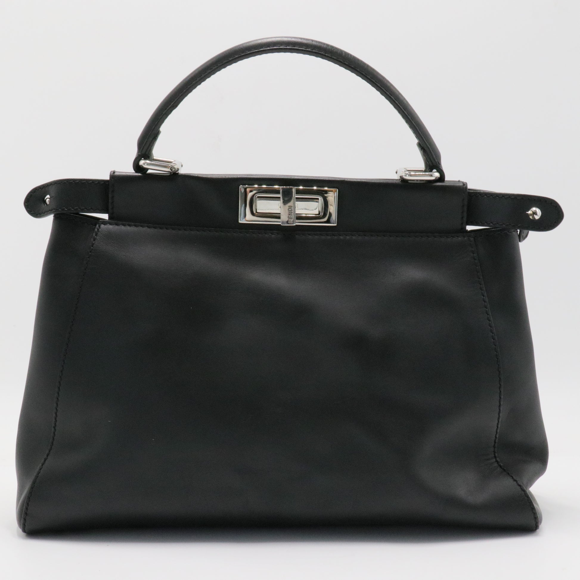Peekaboo Bag Leather with Tortoise Detail Regular
