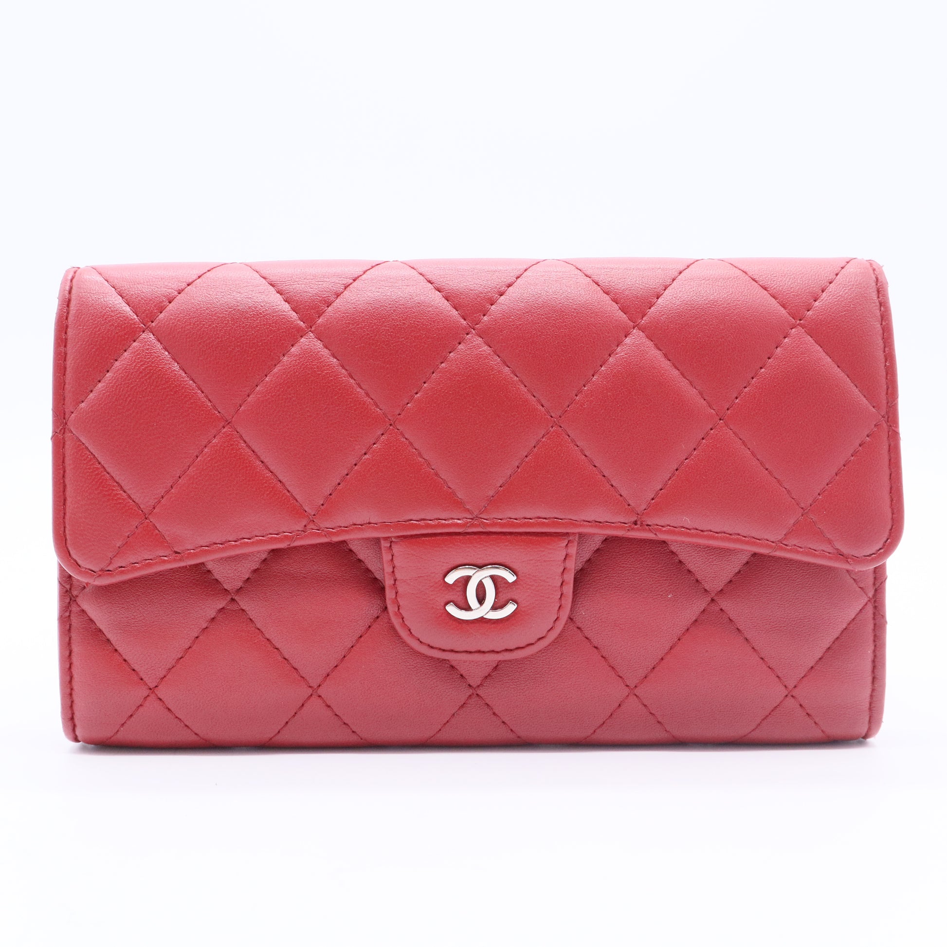 Quilted Leather Classic Flap Continental Wallet GISEL