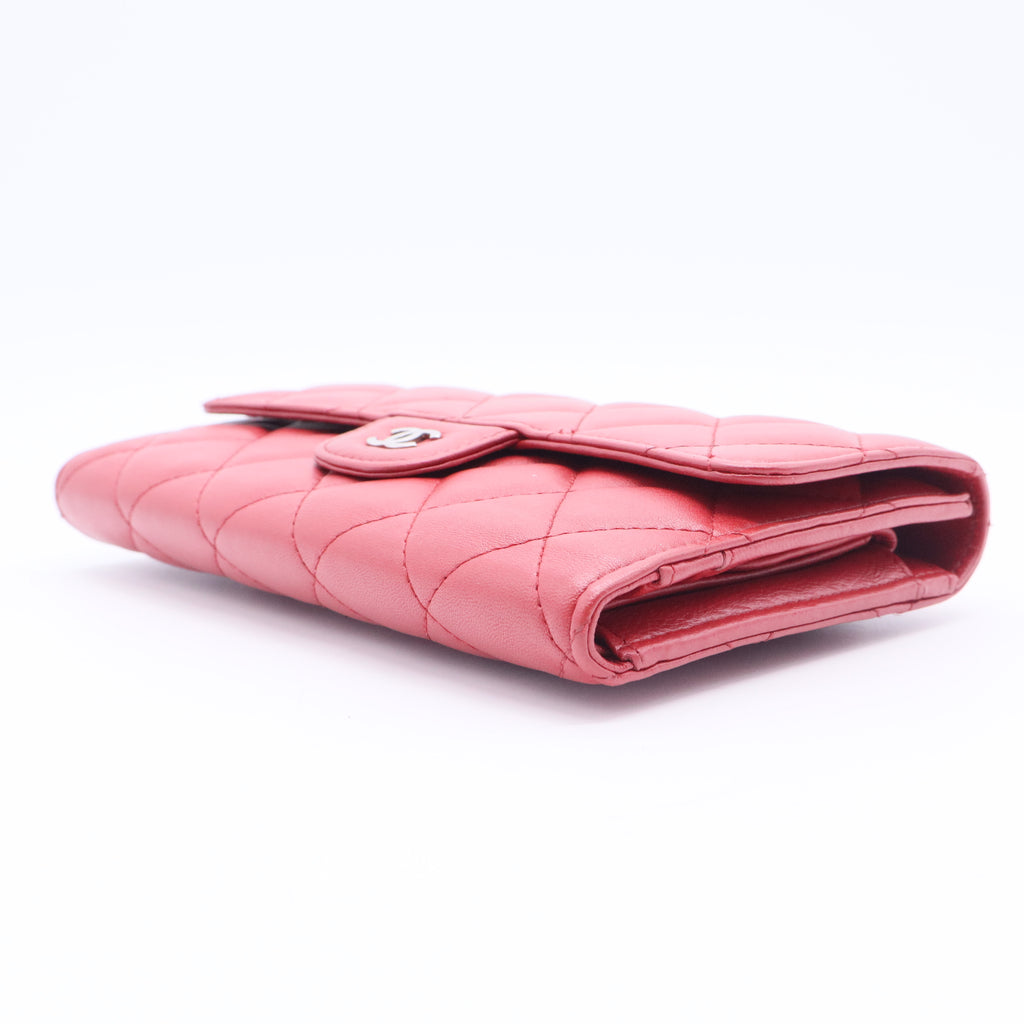 Quilted Leather Classic Flap Continental Wallet GISEL
