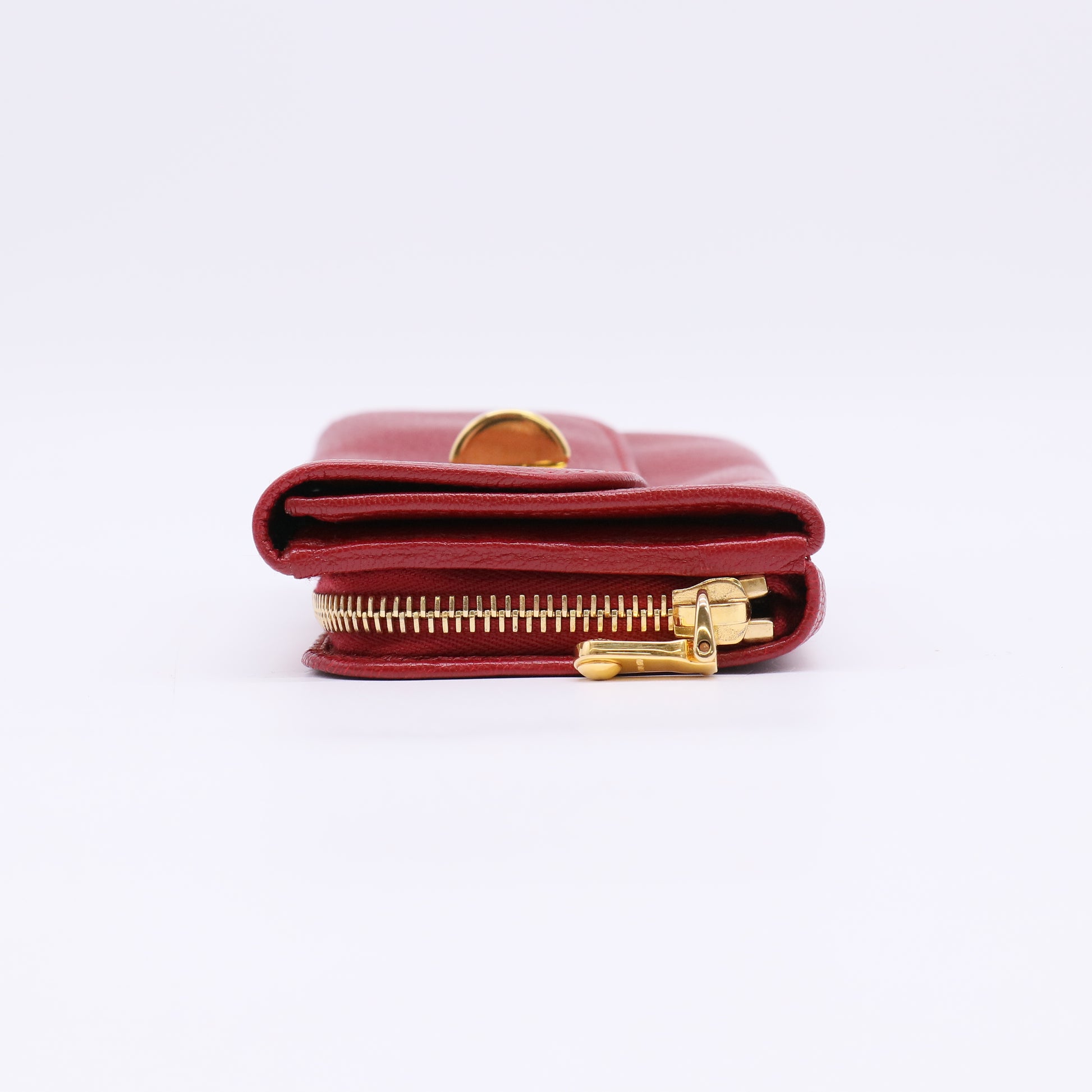 Women's Red Leather Long Wallet W22512