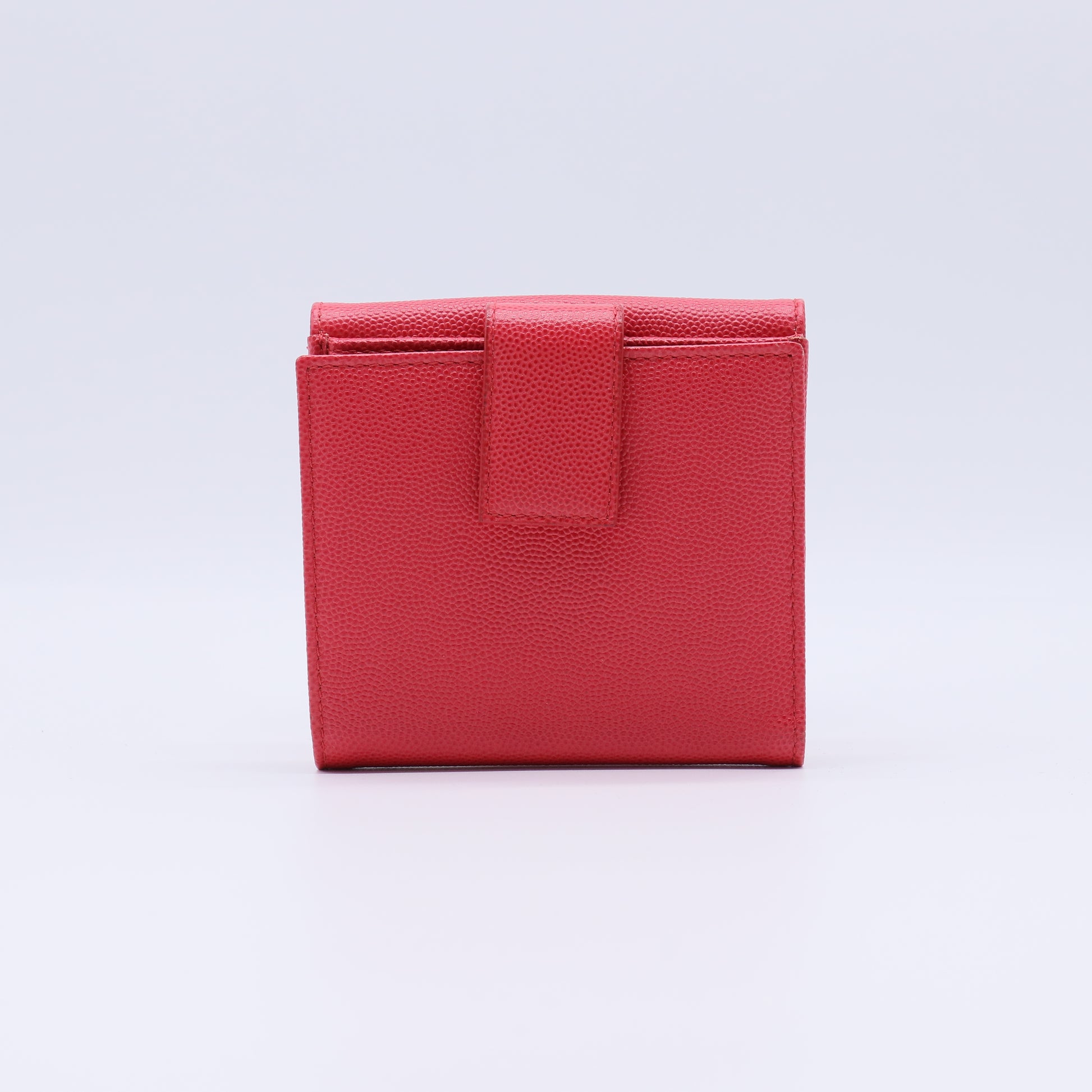 Christian Dior CD Logo Leather Compact Wallet W21332