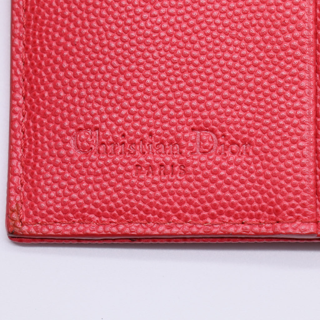 Christian Dior CD Logo Leather Compact Wallet W21332