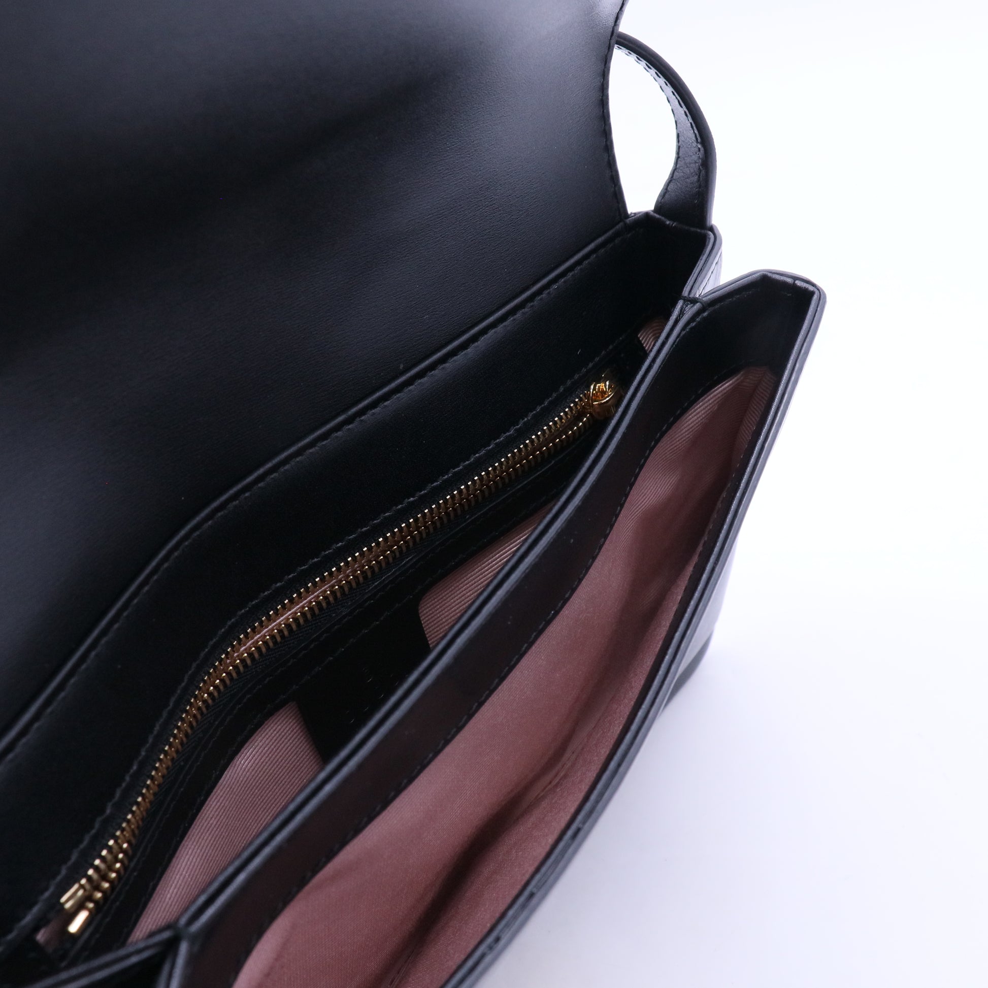 Vitello Palmellato Lux Small Arli Flap Shoulder Bag Black