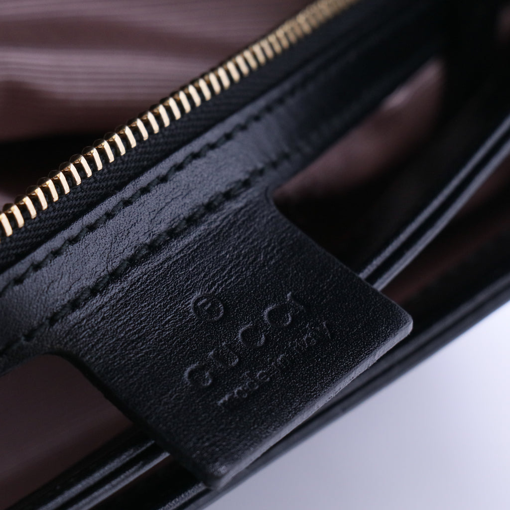 Vitello Palmellato Lux Small Arli Flap Shoulder Bag Black