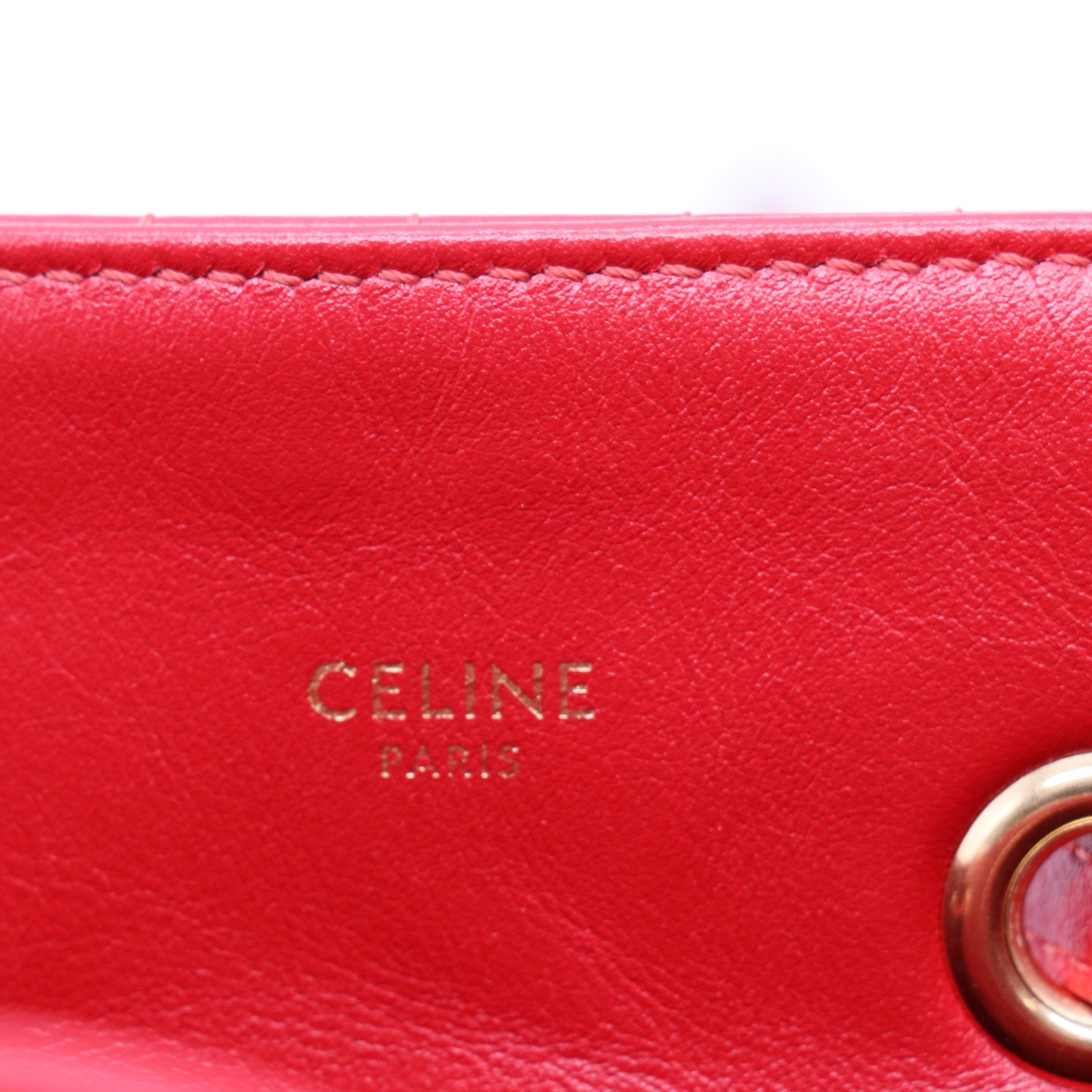 C Charm Bucket Backpack Quilted Leather Small