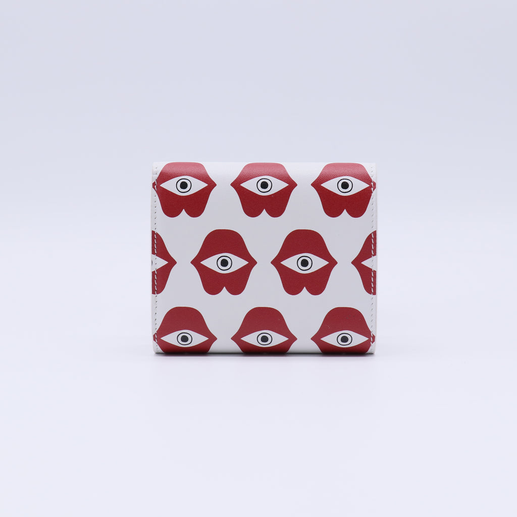 Celine x Anneli Sanaye Henriksson Telepathic Love Small Trifold Wallet White W21415
