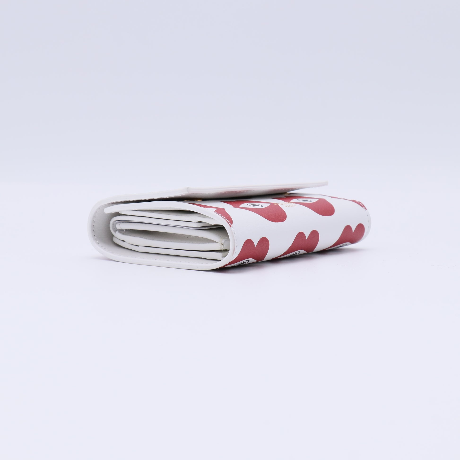 Celine x Anneli Sanaye Henriksson Telepathic Love Small Trifold Wallet White W21415