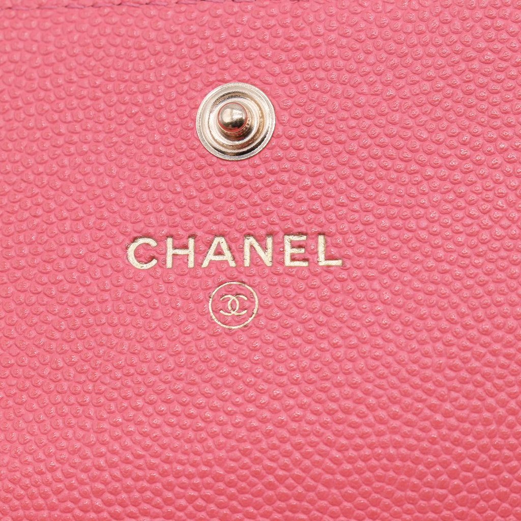 Chanel Caviar Stitching CC Compact Wallet W21333